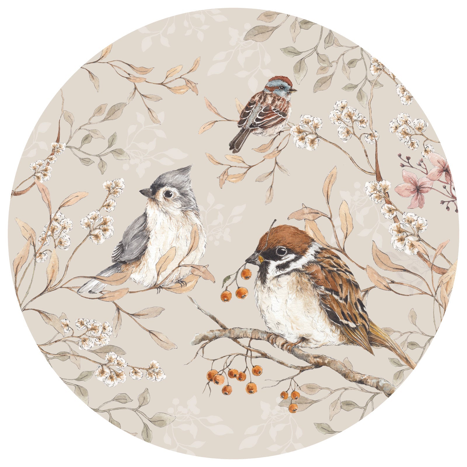 Birds In A Circle Wall Decal Set