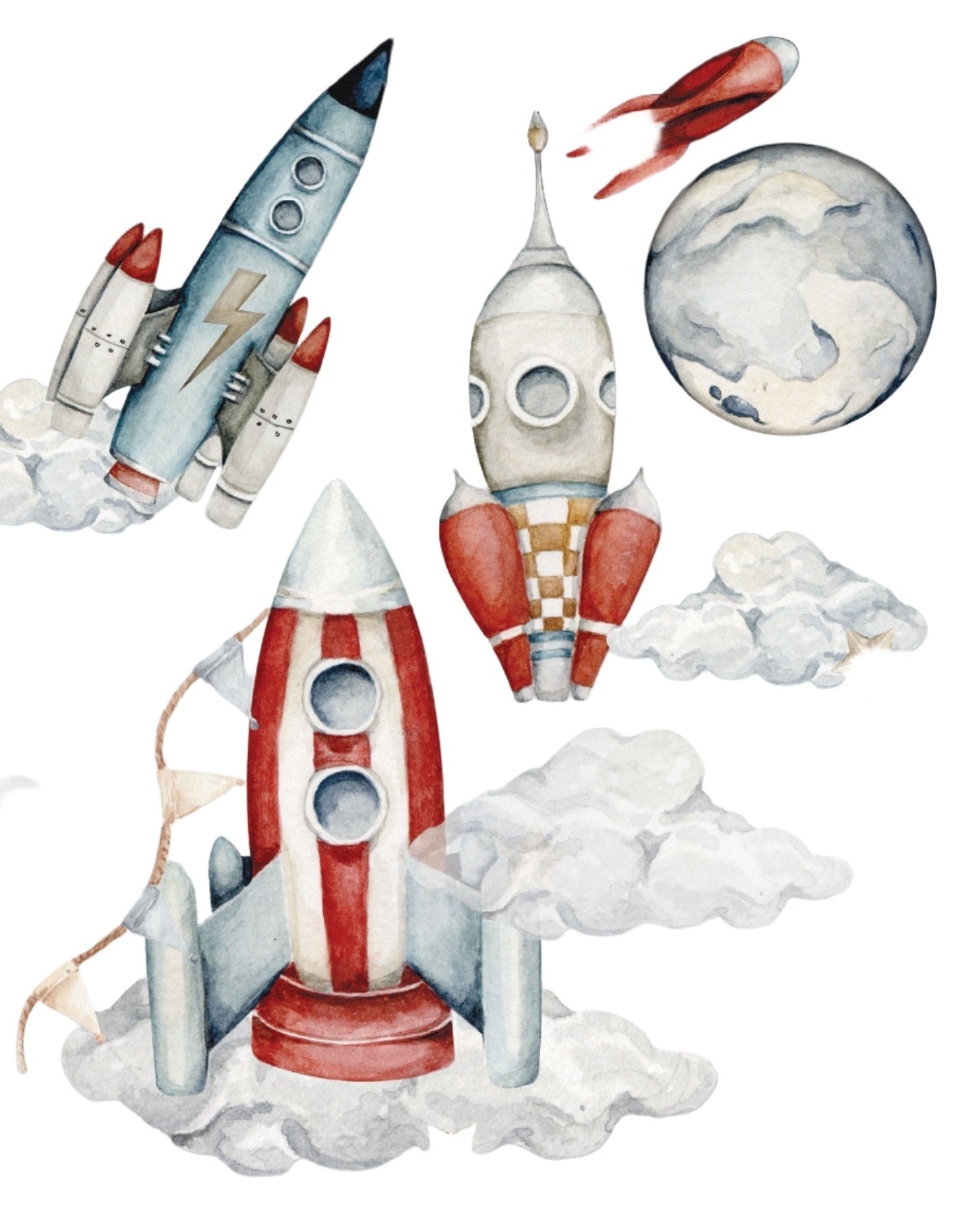 Rockets Wall Decal Set