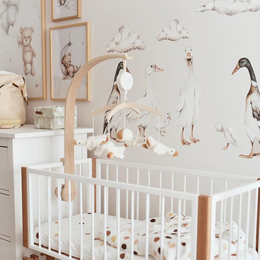 White Ducks Wall Decal Set