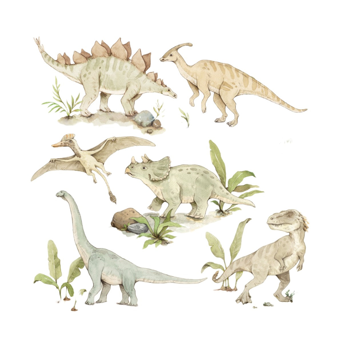 Happy Dino Wonderland Wall Decal Set