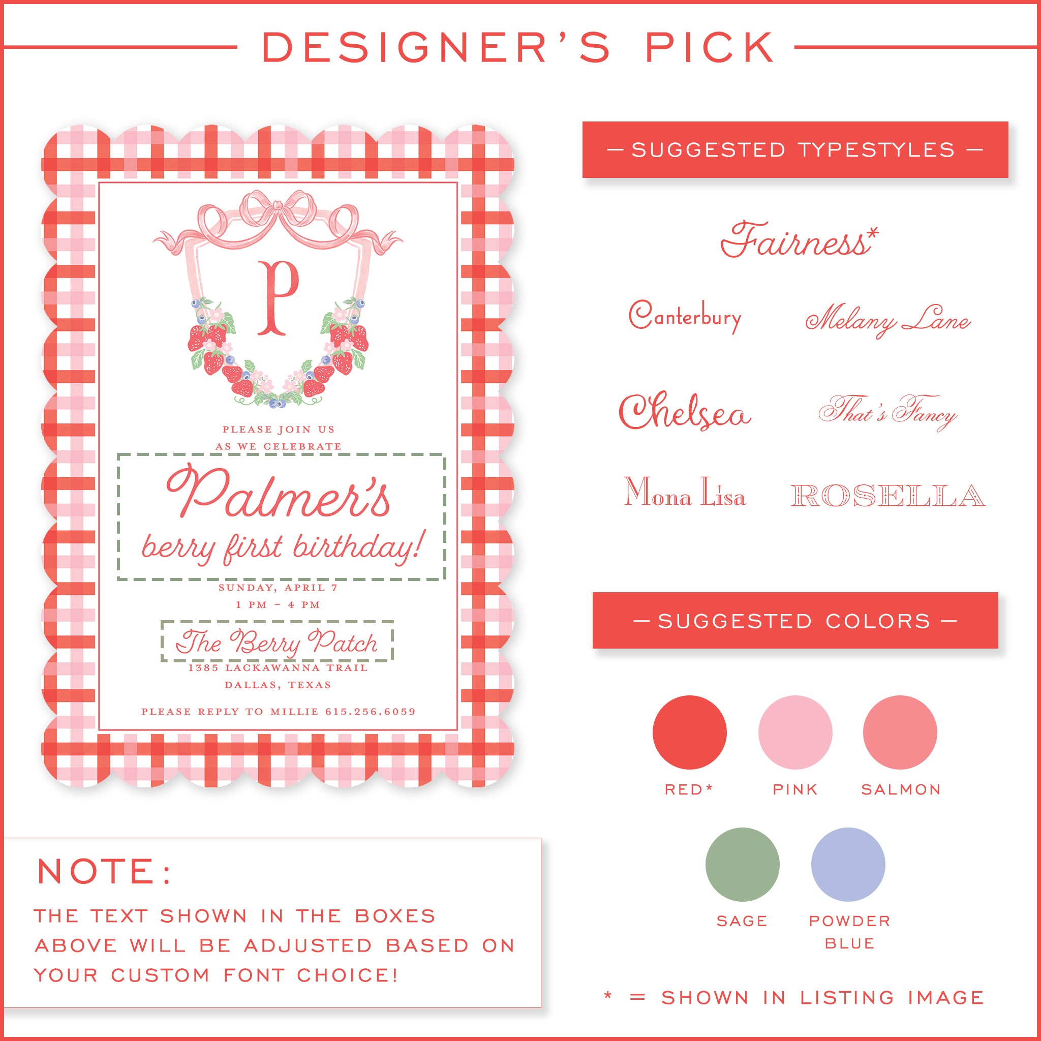 Berry Sweet Party Invitation