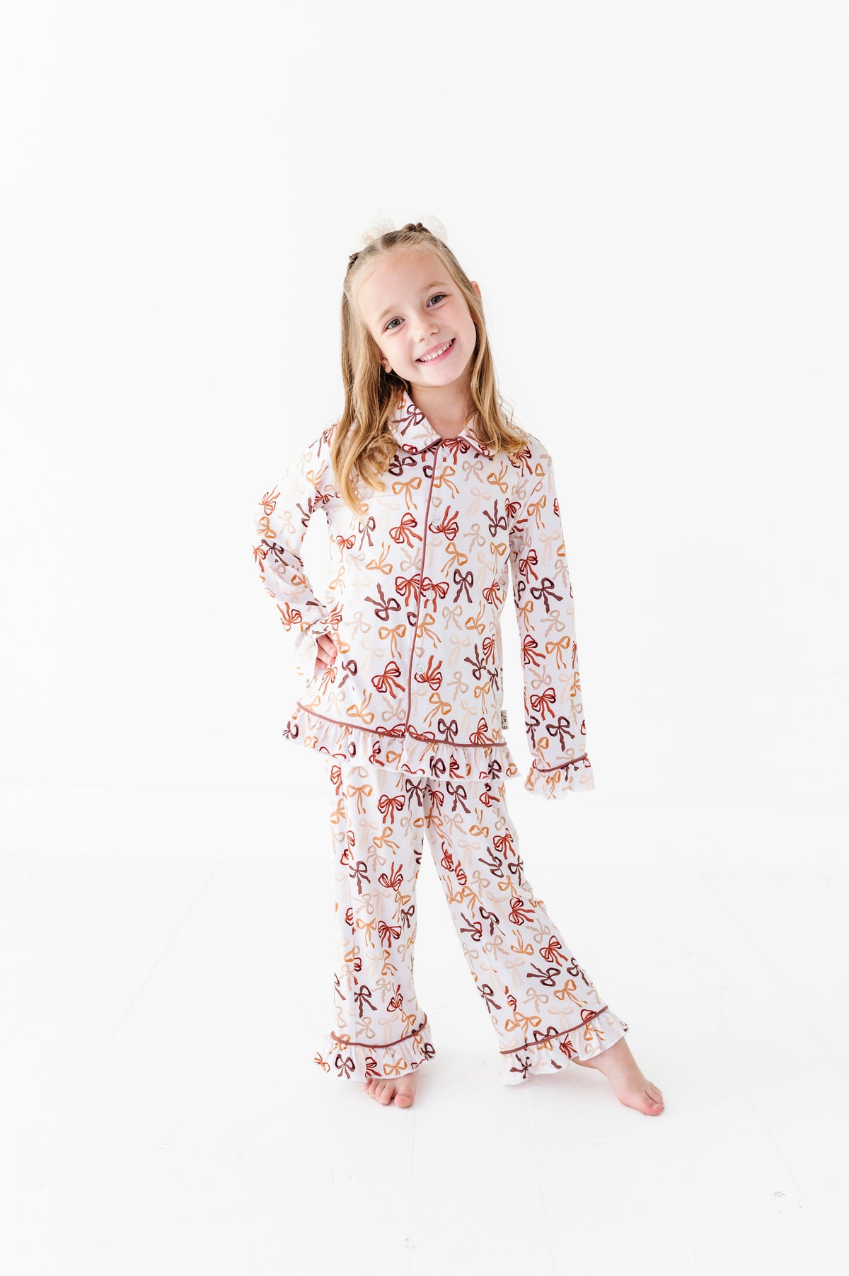 Autumn Ribbons Ruffle Button Up Set