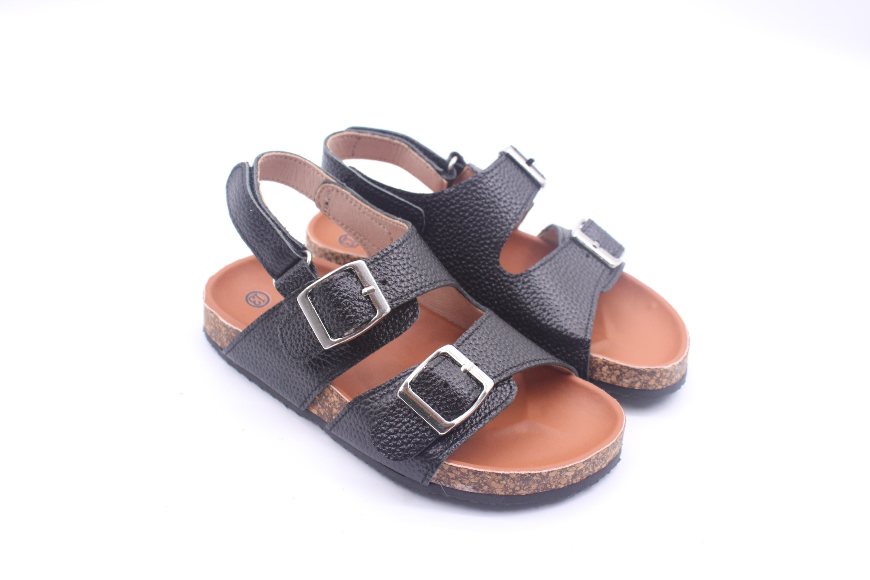 Brooklyn Footbed Sandals - Black