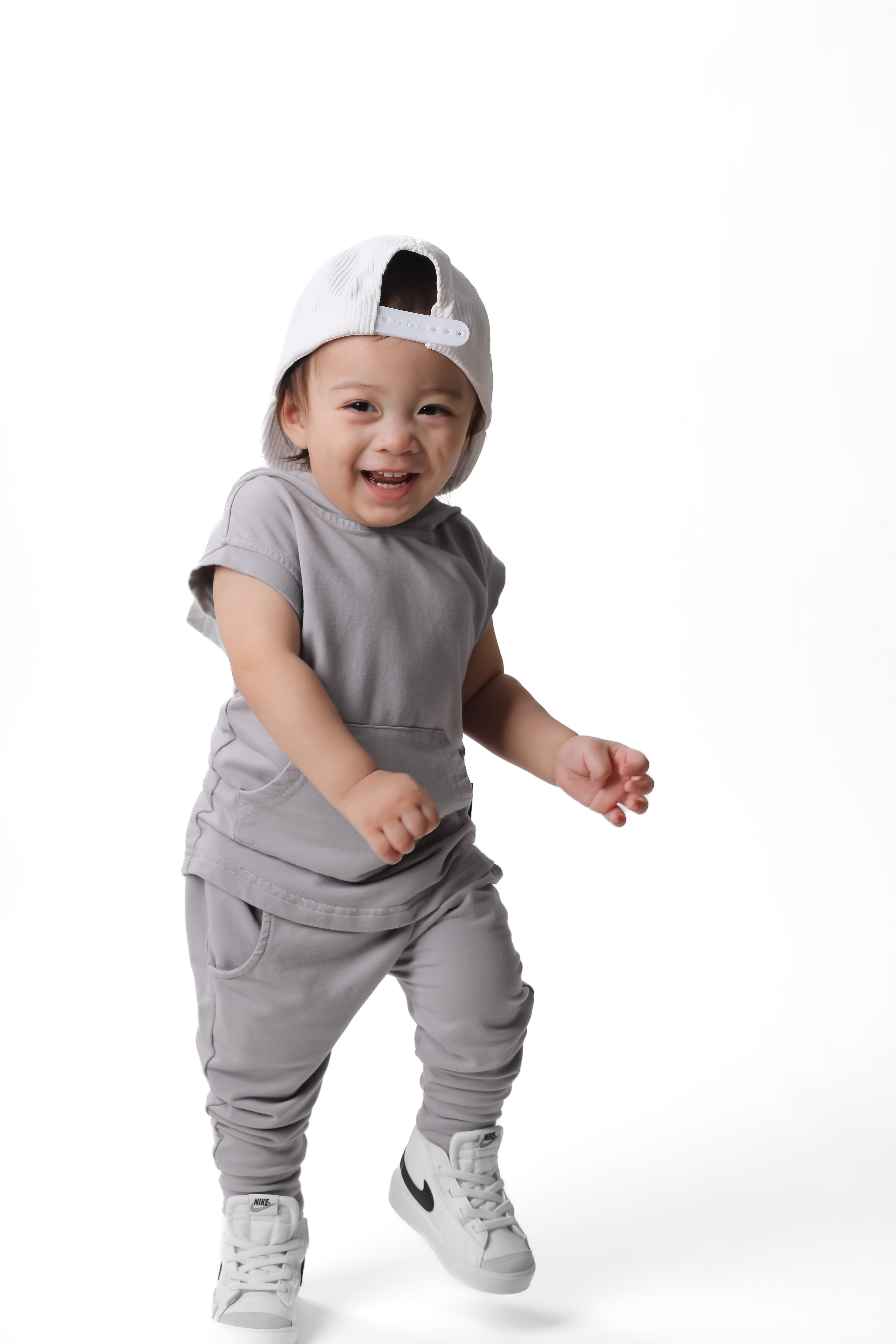 Bamboo Hooded Muscle Tee - Frost