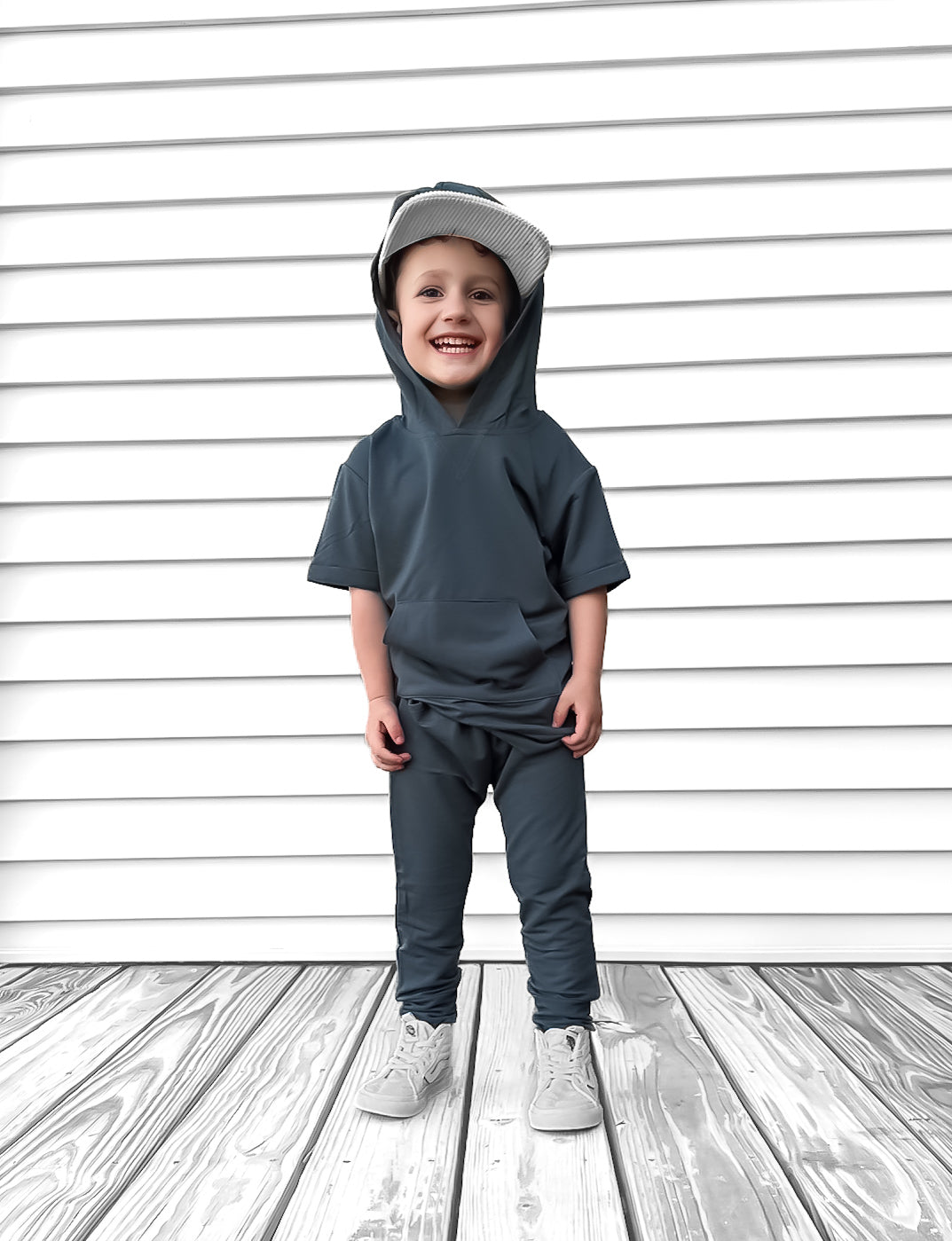 Bamboo Short Sleeve Hoodie - Malibu