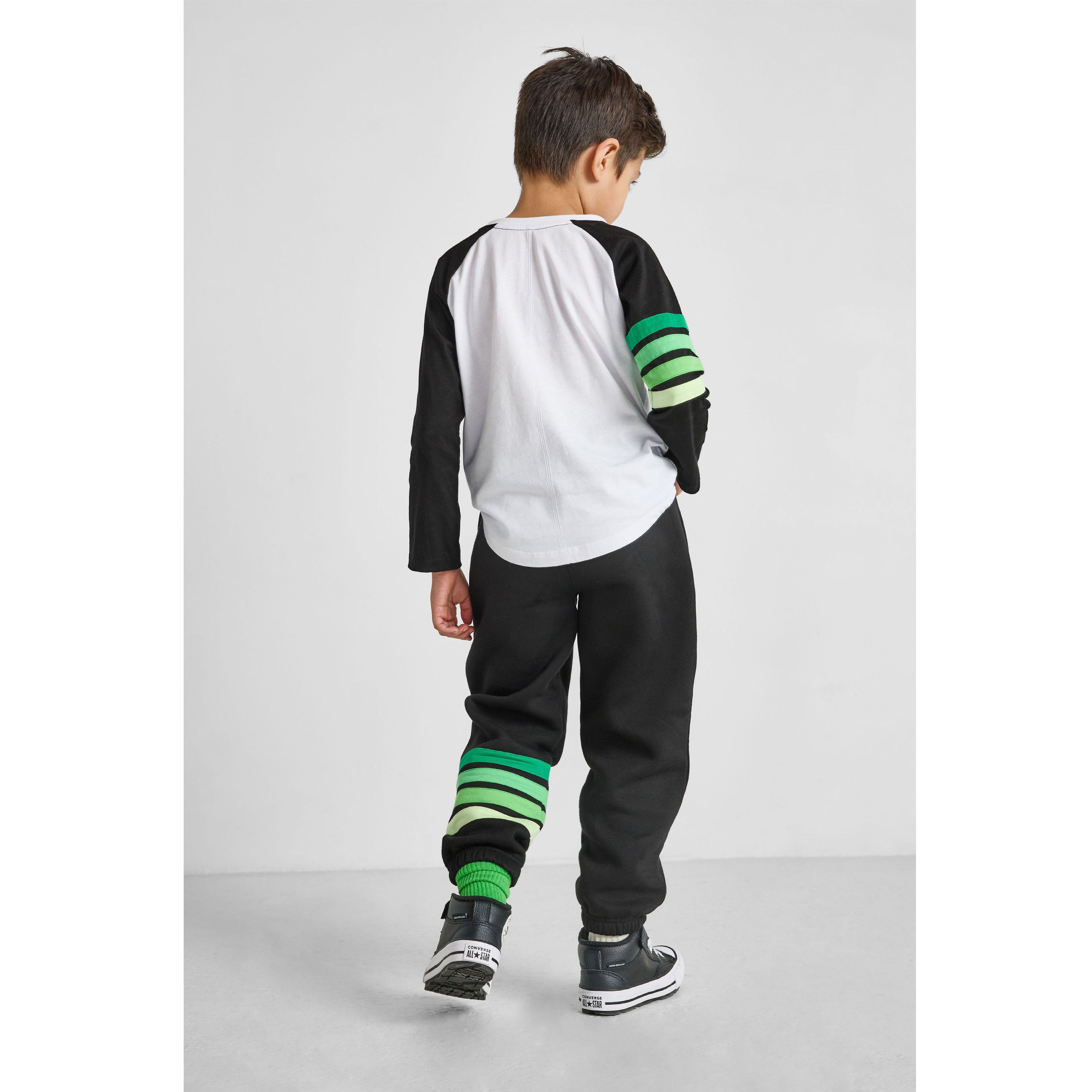 Green Striped Joggers