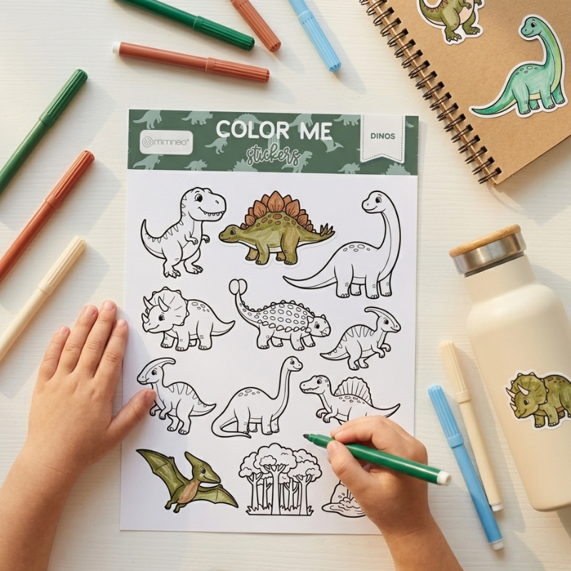 Dinos Party Color Me Stickers