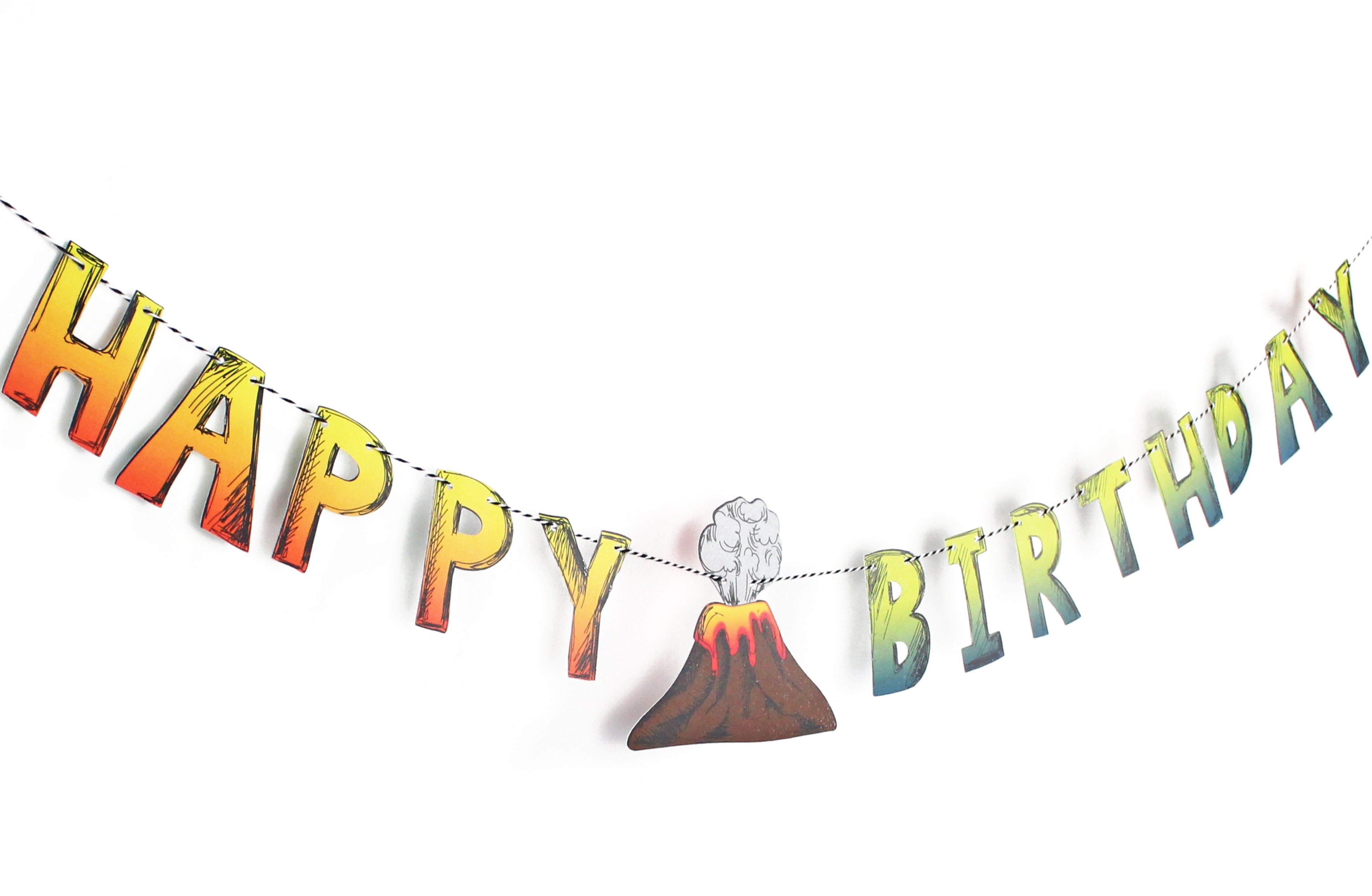 Dinosaur Happy Birthday Banner