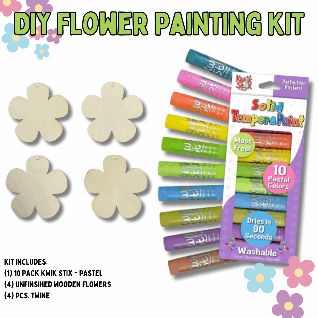 Diy Flower Painting Kit With Pastel Kwik Stix
