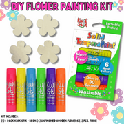 Diy Flower Painting Kit With Neon Kwik Stix