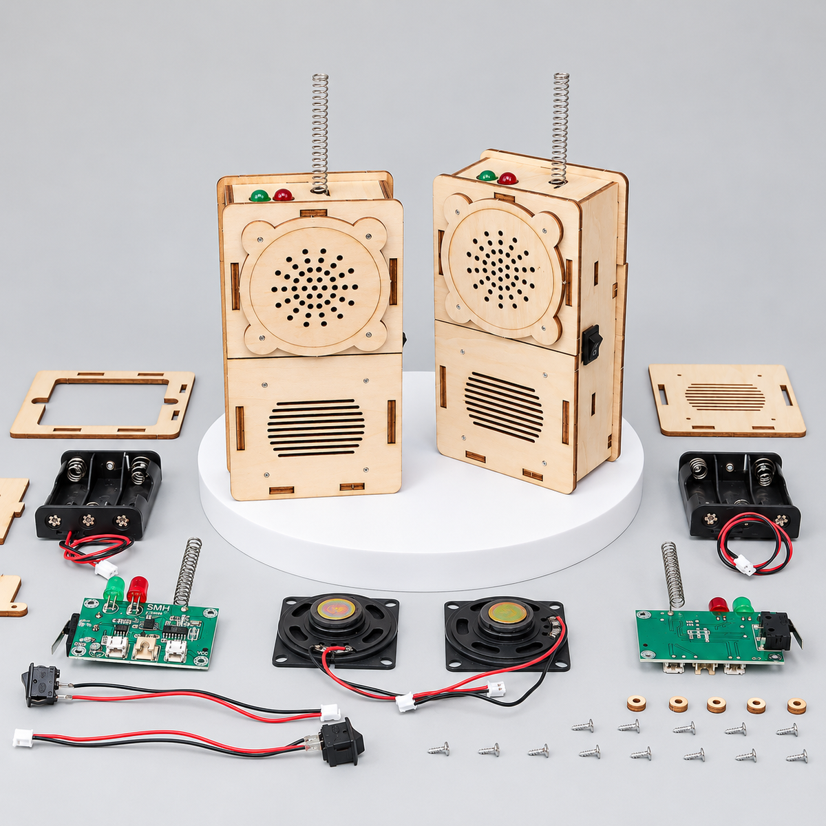 Walkie-Talkie STEM Kit (Set of 2) — Build a Working Pair