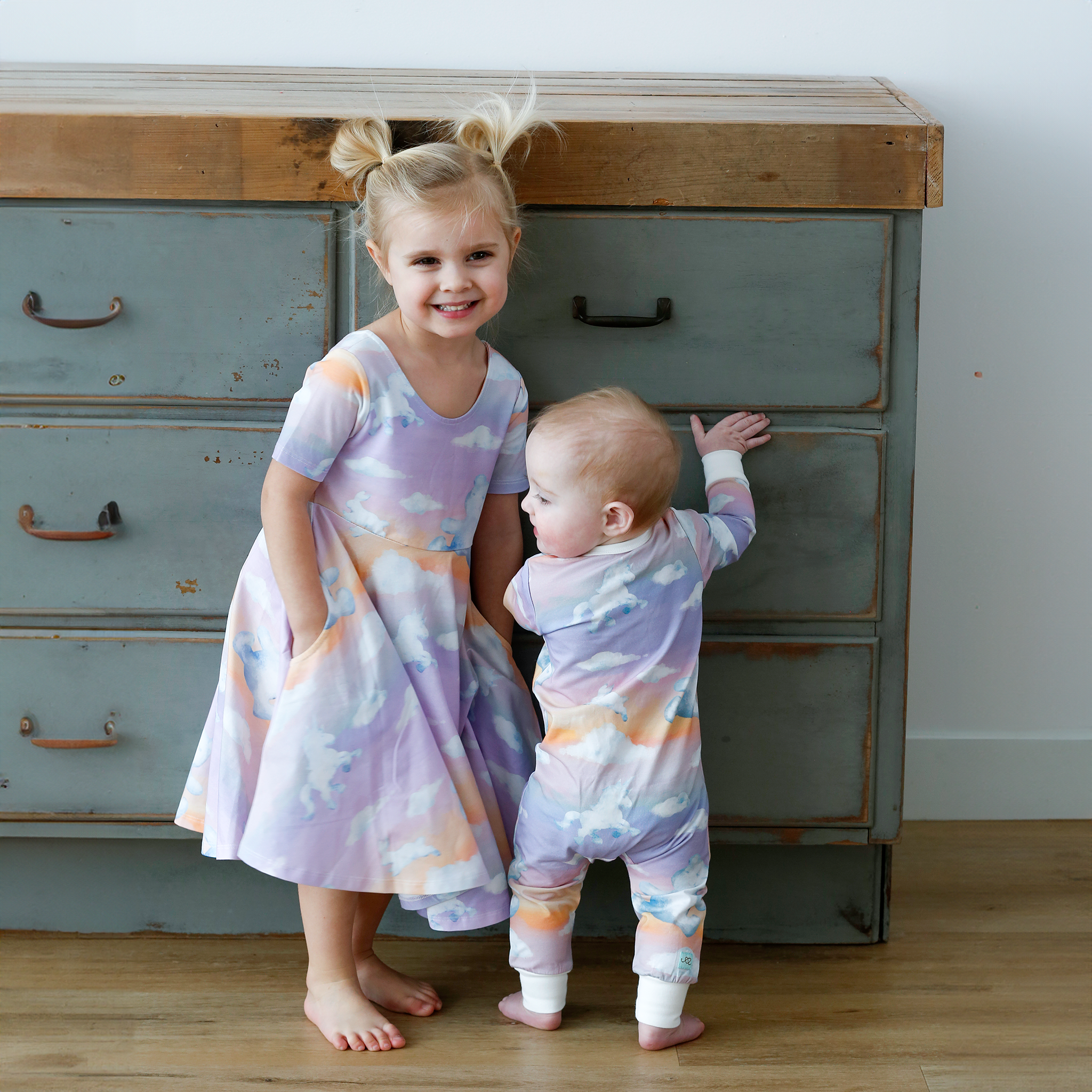 Parker Baby Zip Long John | Dreamy Ombre