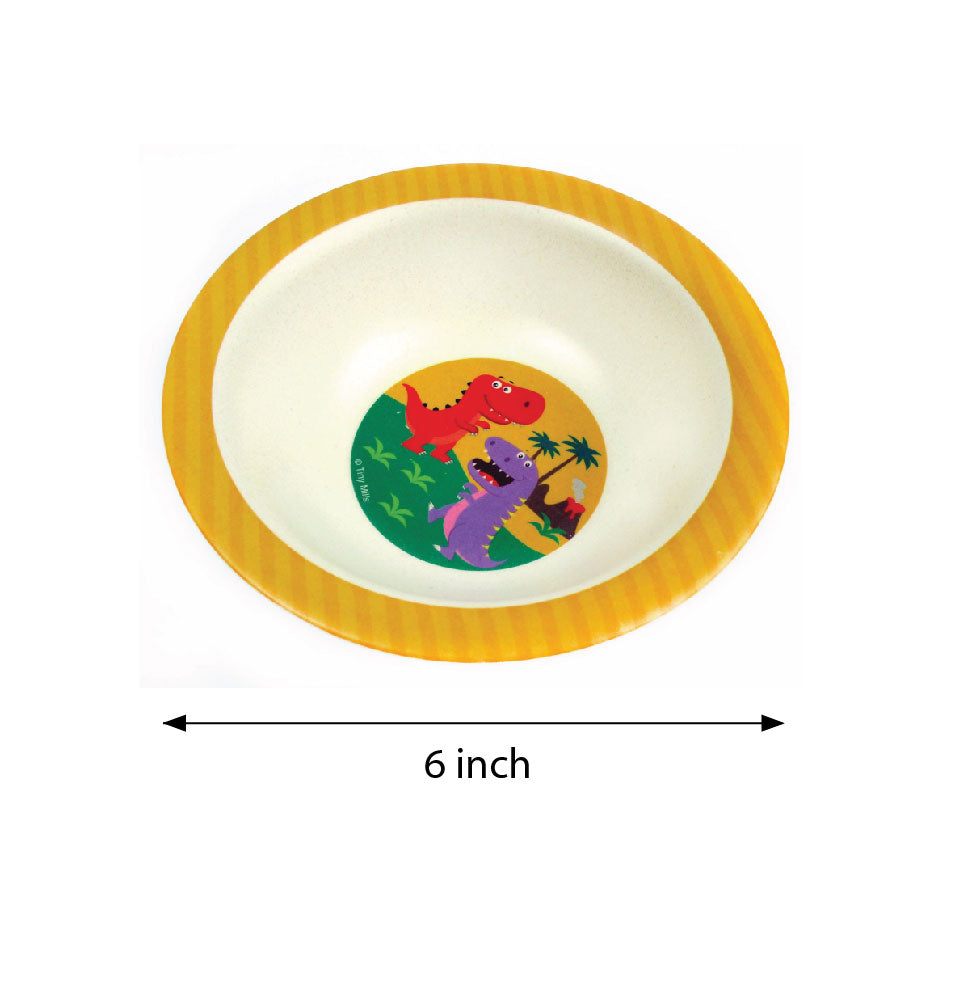 Tinymills 5-piece Eco-friendly Plant Fiber Dinnerware Set With Dinosaur Design