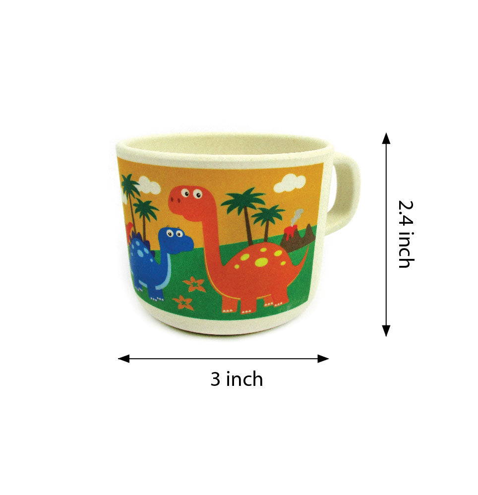 Tinymills 5-piece Eco-friendly Plant Fiber Dinnerware Set With Dinosaur Design