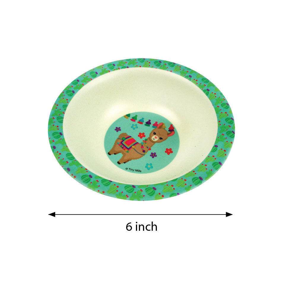 Tinymills 5-piece Eco-friendly Plant Fiber Dinnerware Set With Llama Design