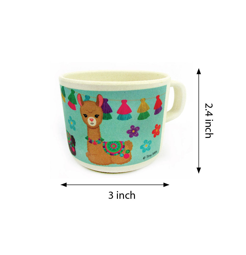 Tinymills 5-piece Eco-friendly Plant Fiber Dinnerware Set With Llama Design