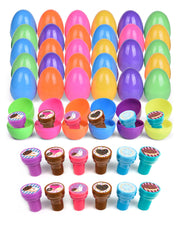 Easter Eggs With Donut Stampers- 36 Pack