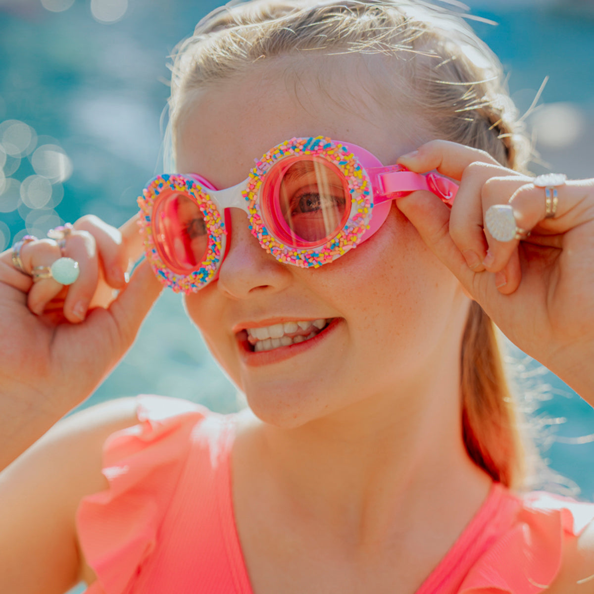 Boston Creme Pink Do Nuts 4 U Kids' Swim Goggles
