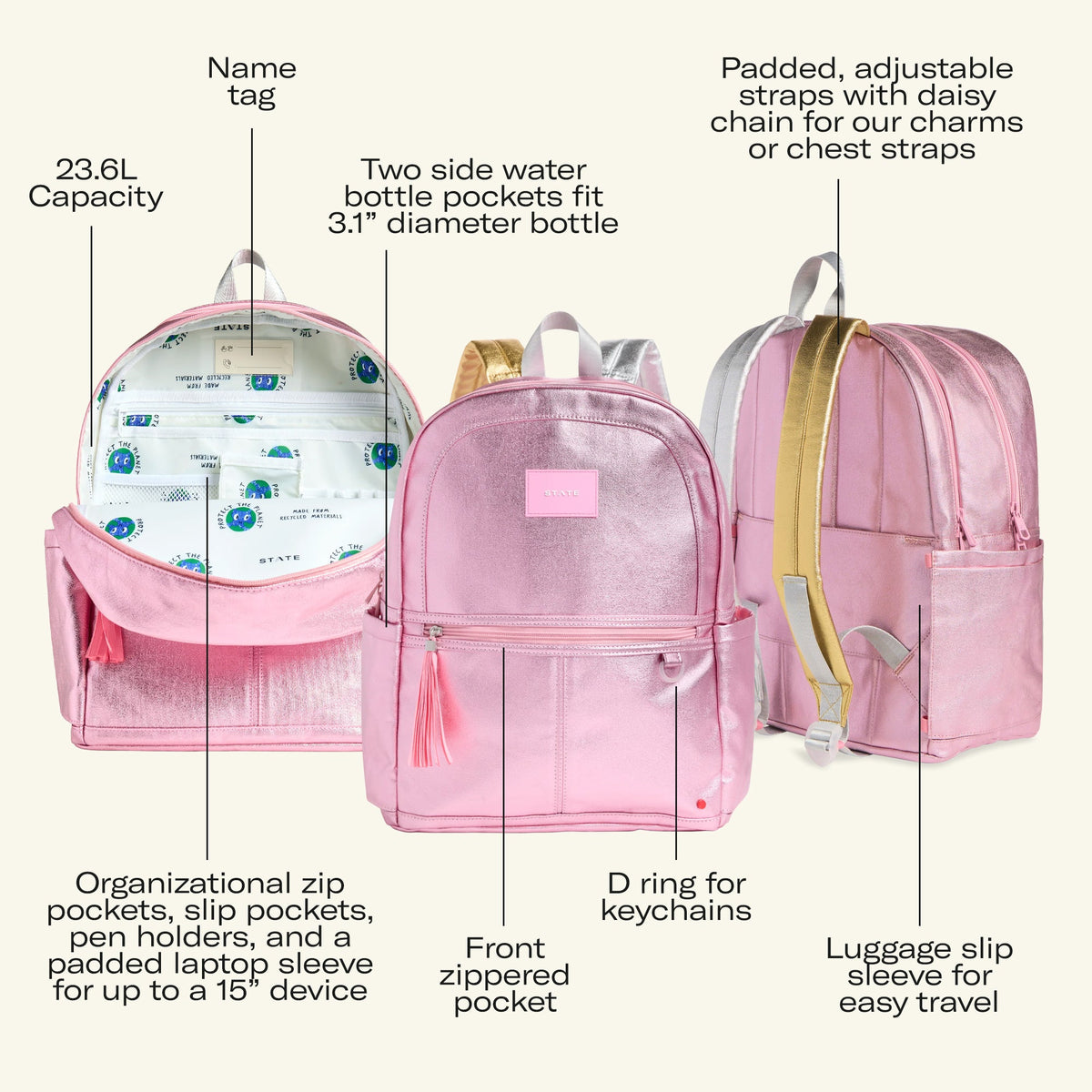 Kane Double Pocket Backpack