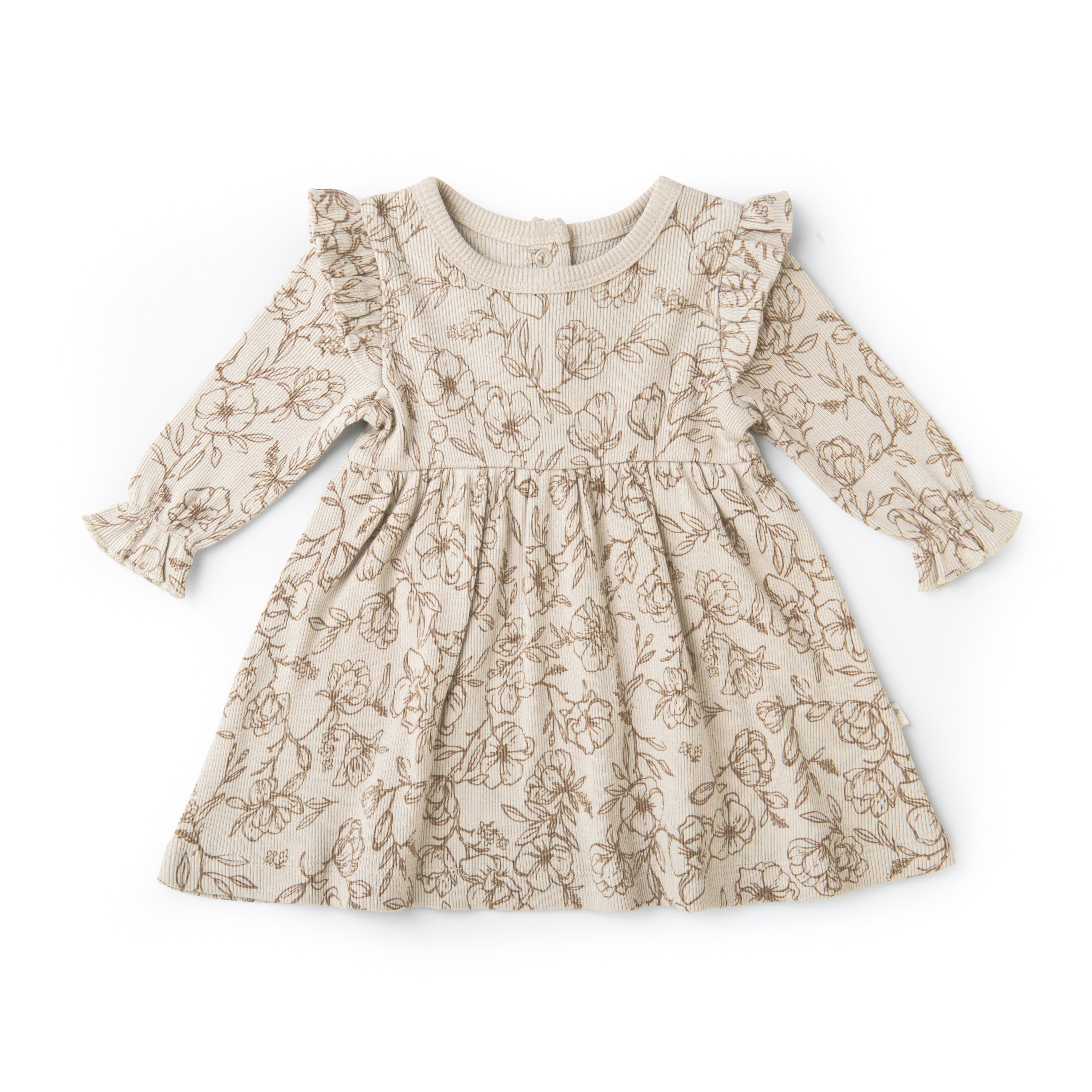 Organic Girls Ruffle Dress - Vintage Bloom