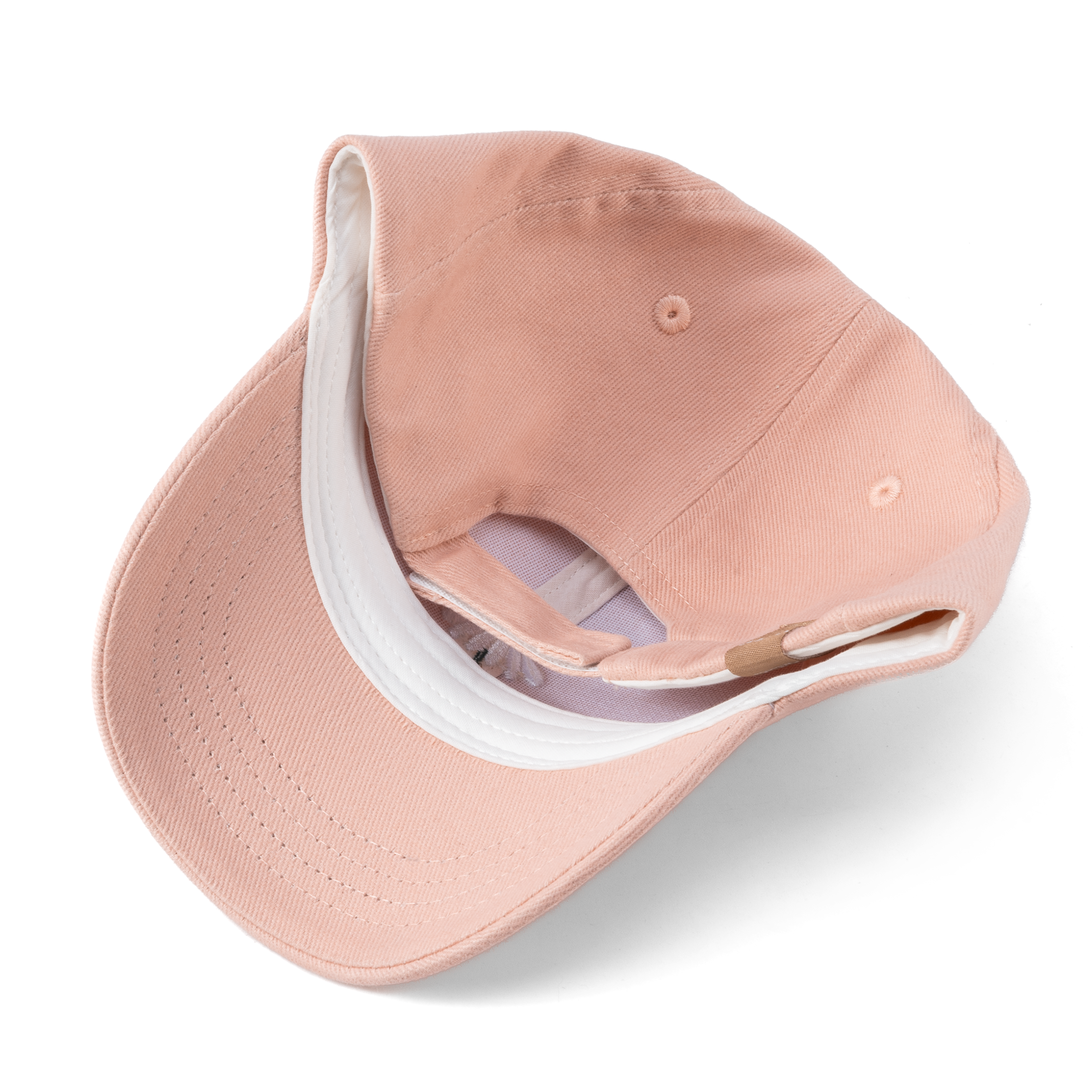Kids Floral Baseball Cap For Toddler And Little Girls, Natural Cotton- Daisy / Pink