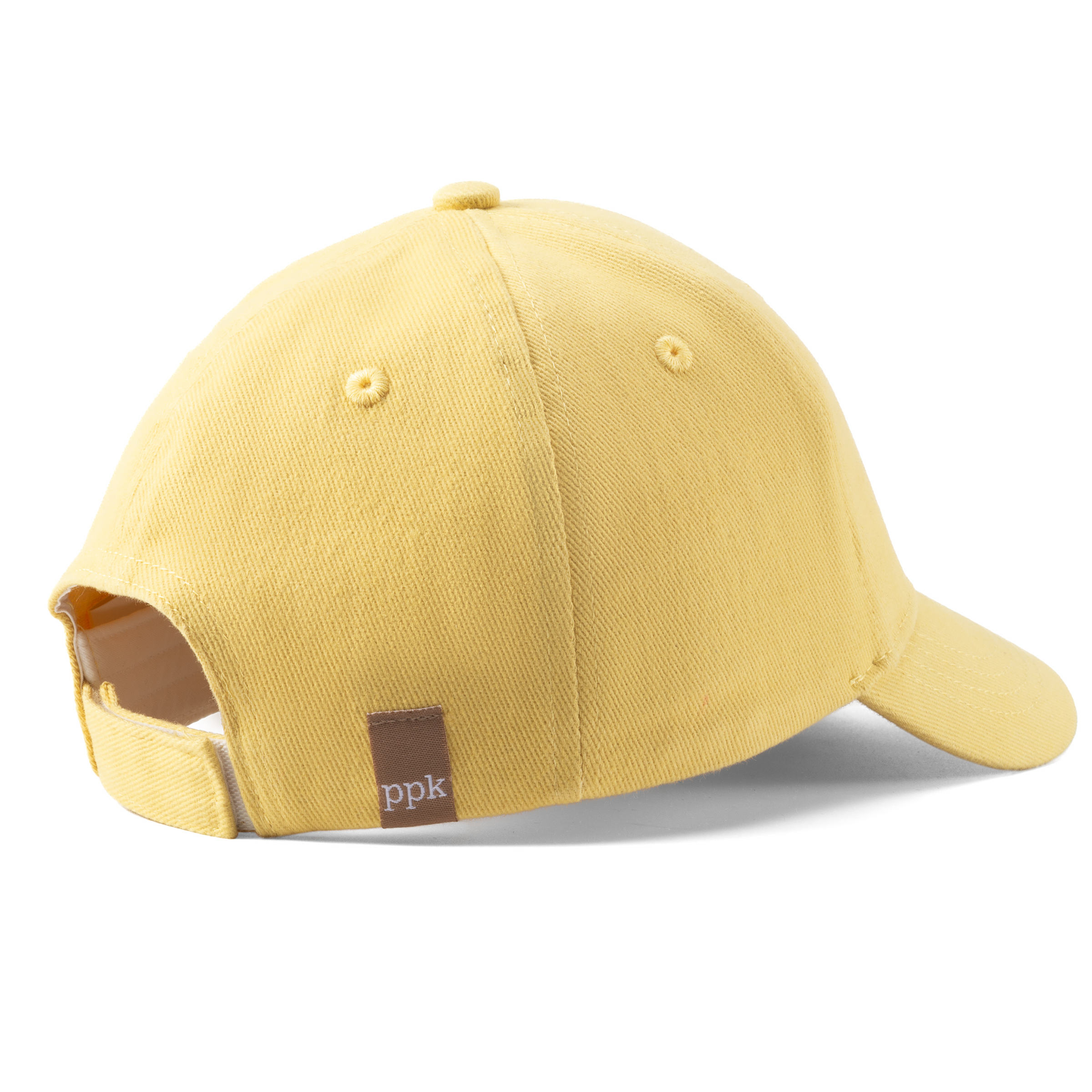 Girls Bird Patch Baseball Cap (age 3-6/7y) For Toddler And Little Girls, Natural Cotton- Vintage Yellow