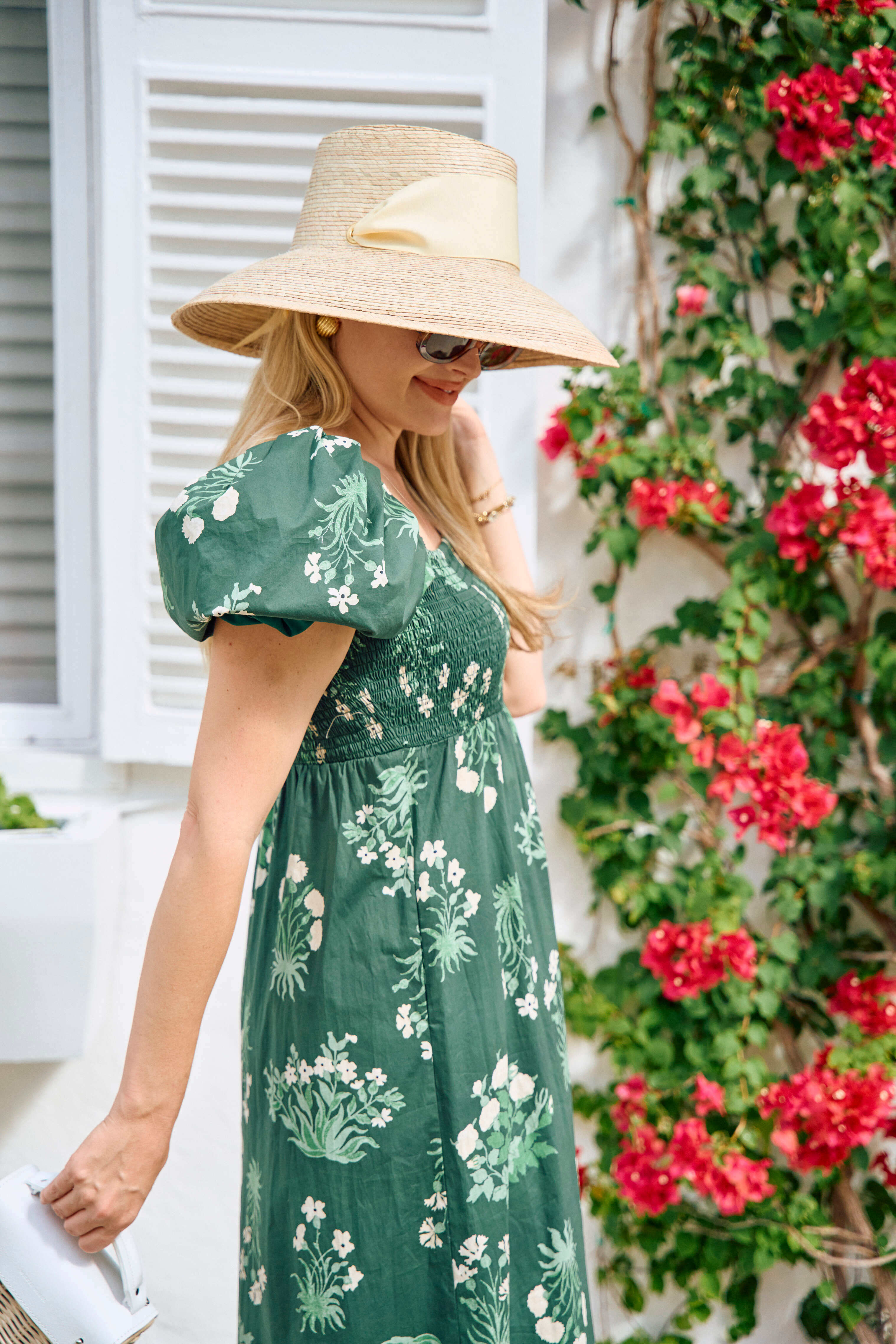 Wildflower Sun Hat - Ivory Wide & Short Grosgrain Ribbon