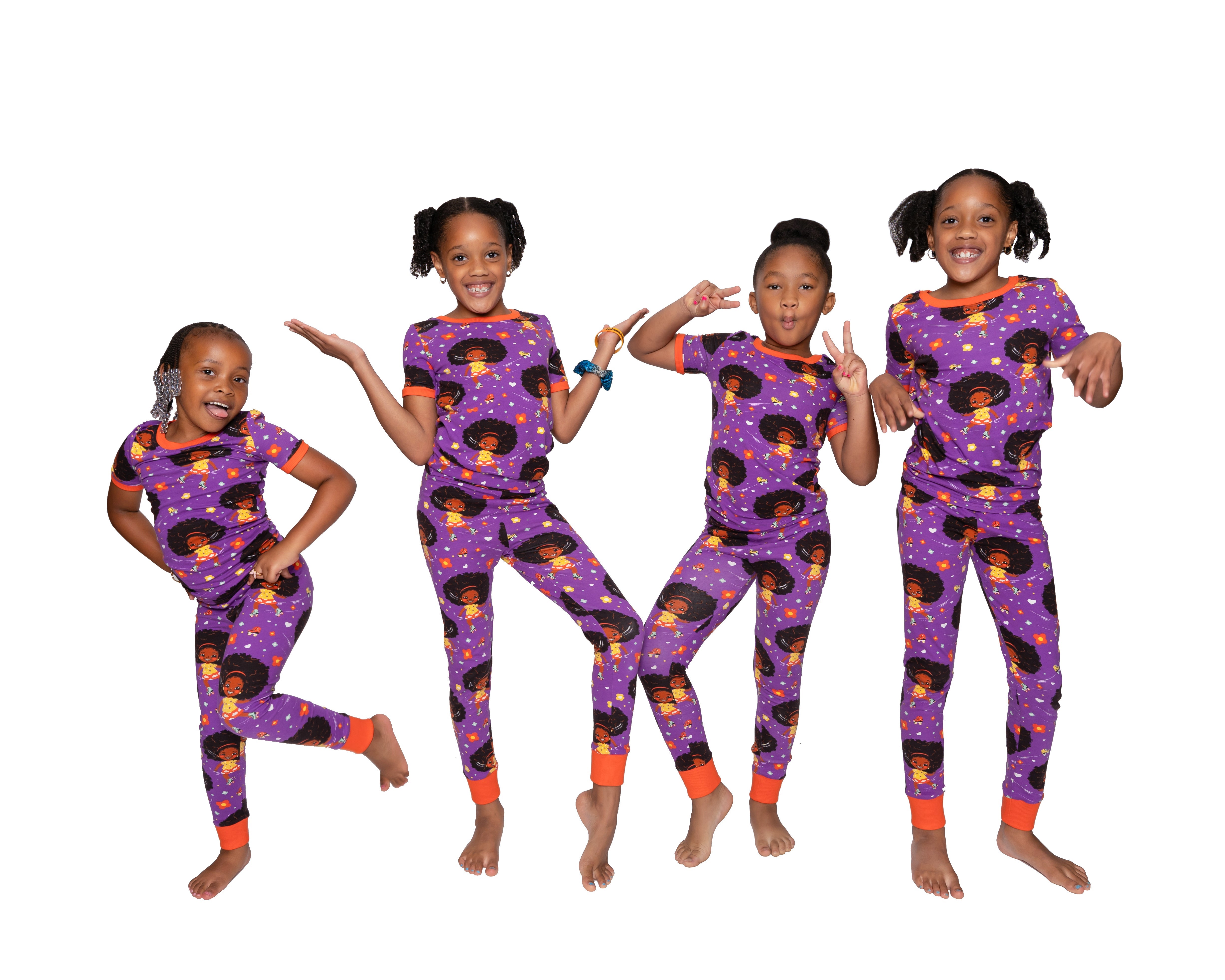 Roller Dream Queen Pj Set Snug Fit Pajamas Set Girls Toddler Size 4t - 12