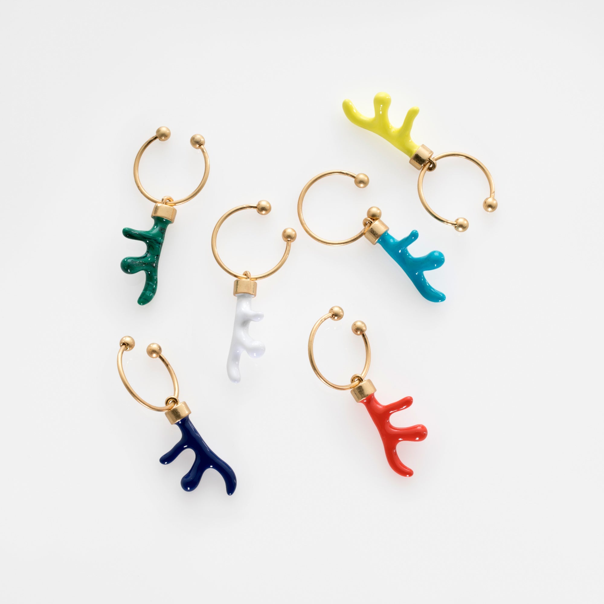 Coral Wine Charms