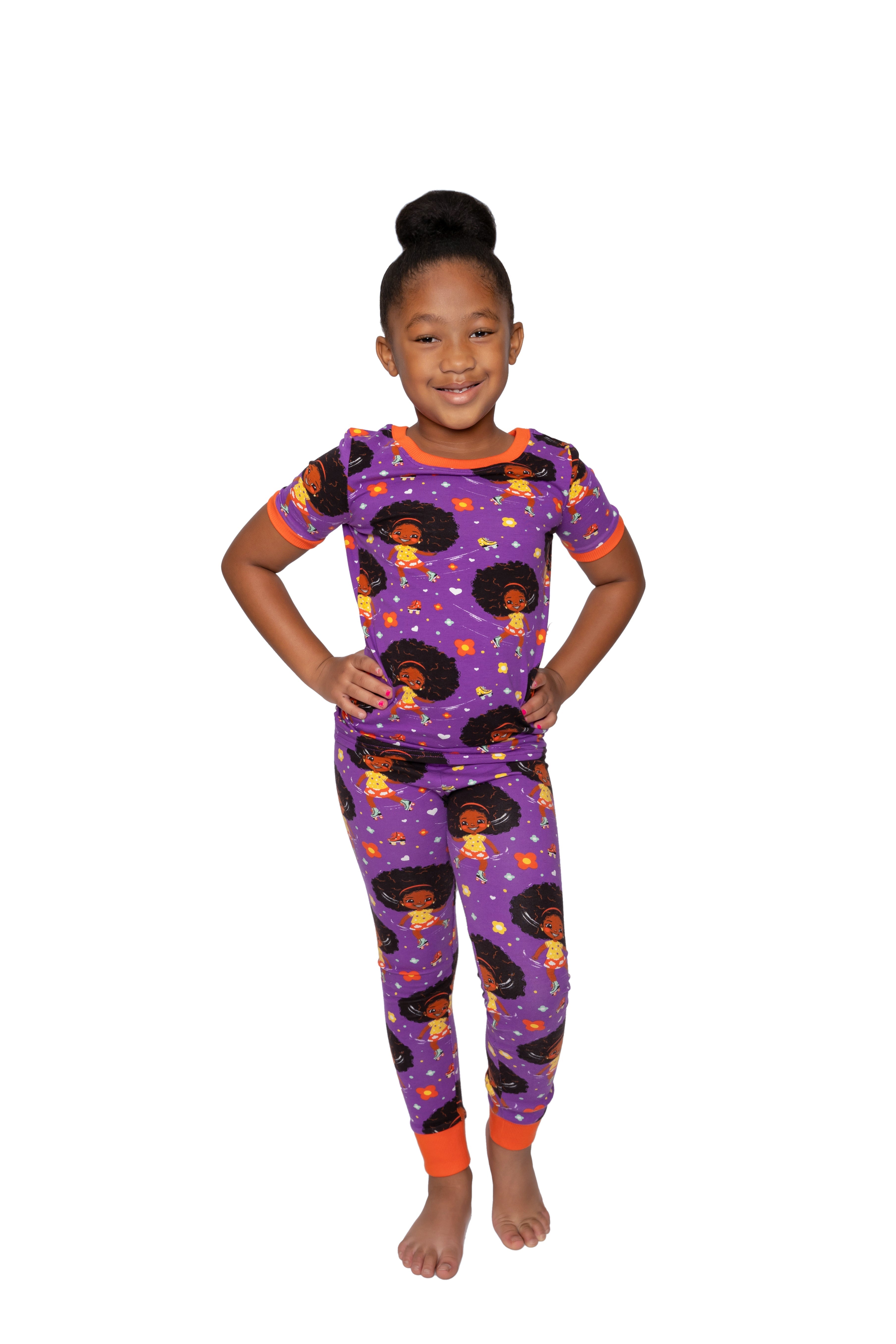 Roller Dream Queen Pj Set Snug Fit Pajamas Set Girls Toddler Size 4t - 12