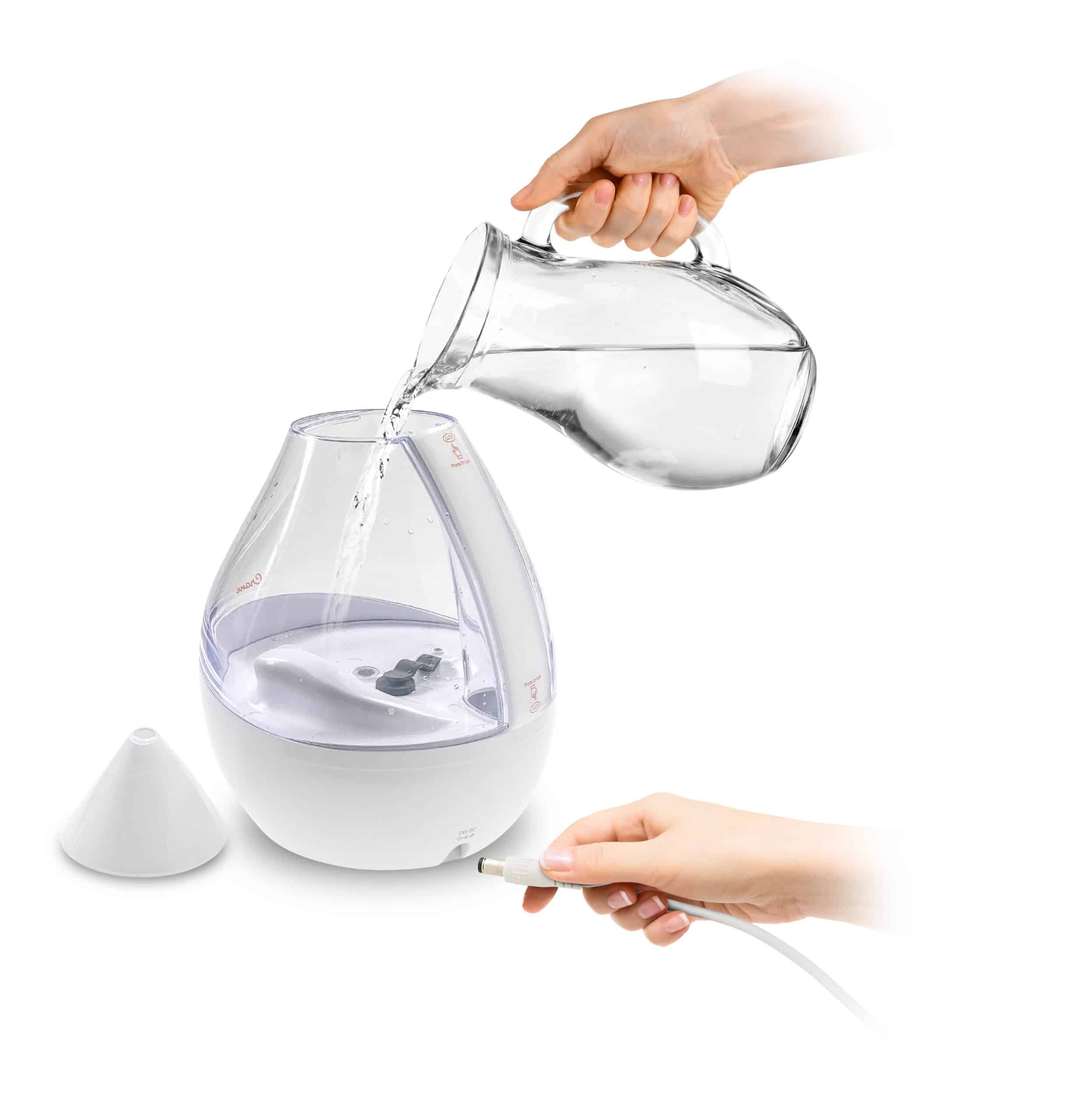 Crane 4-in-1 Top Fill Humidifier with Sound Machine &amp; Night Light (1 Gal. Tank)