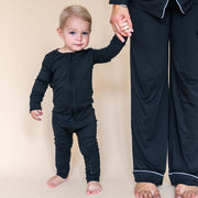 Allie Black Bamboo Convertible Footie (2t-4t)