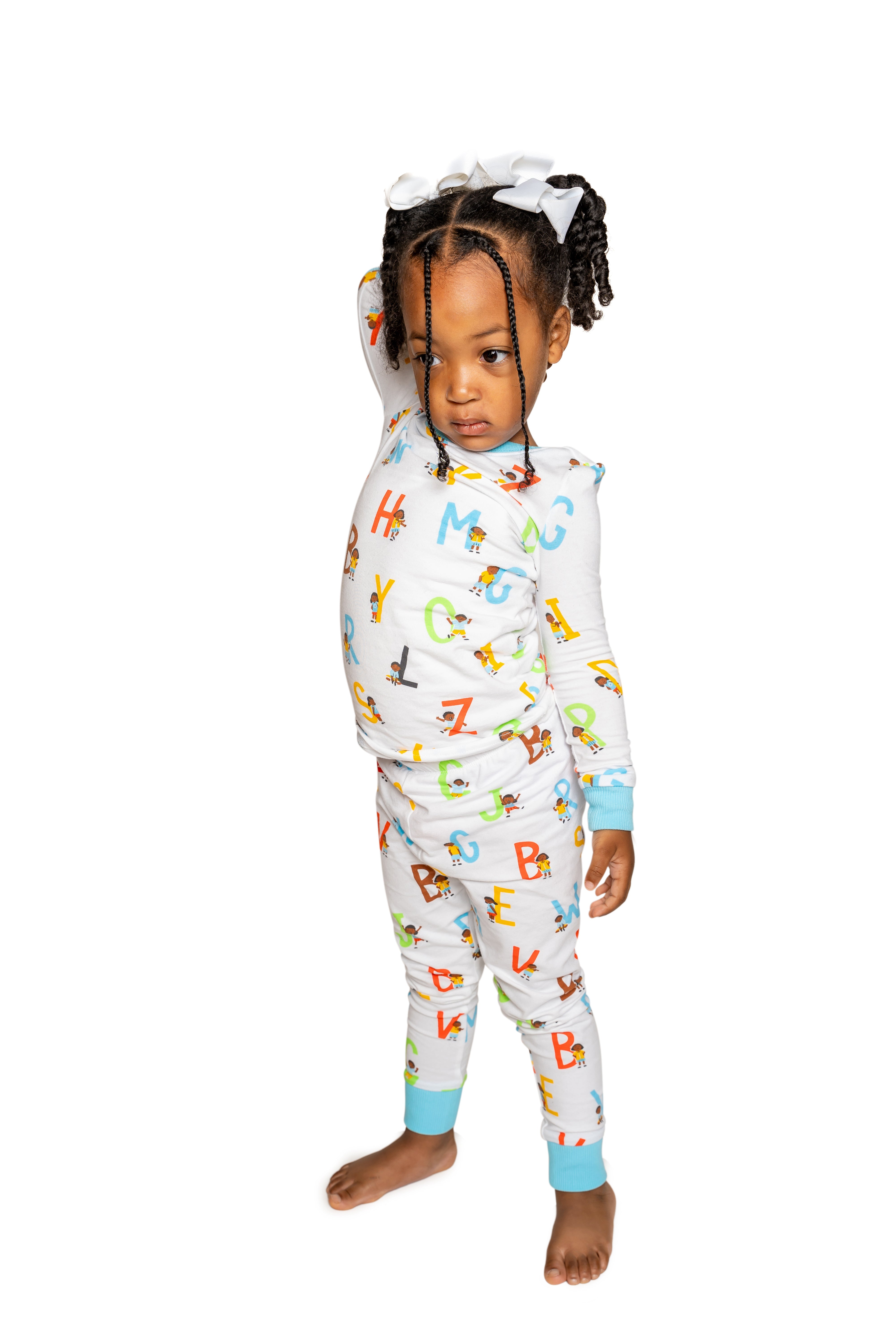 Unisex Alphabet Snug Fit Pajama Set For Toddler Size Toddler 4t - 12
