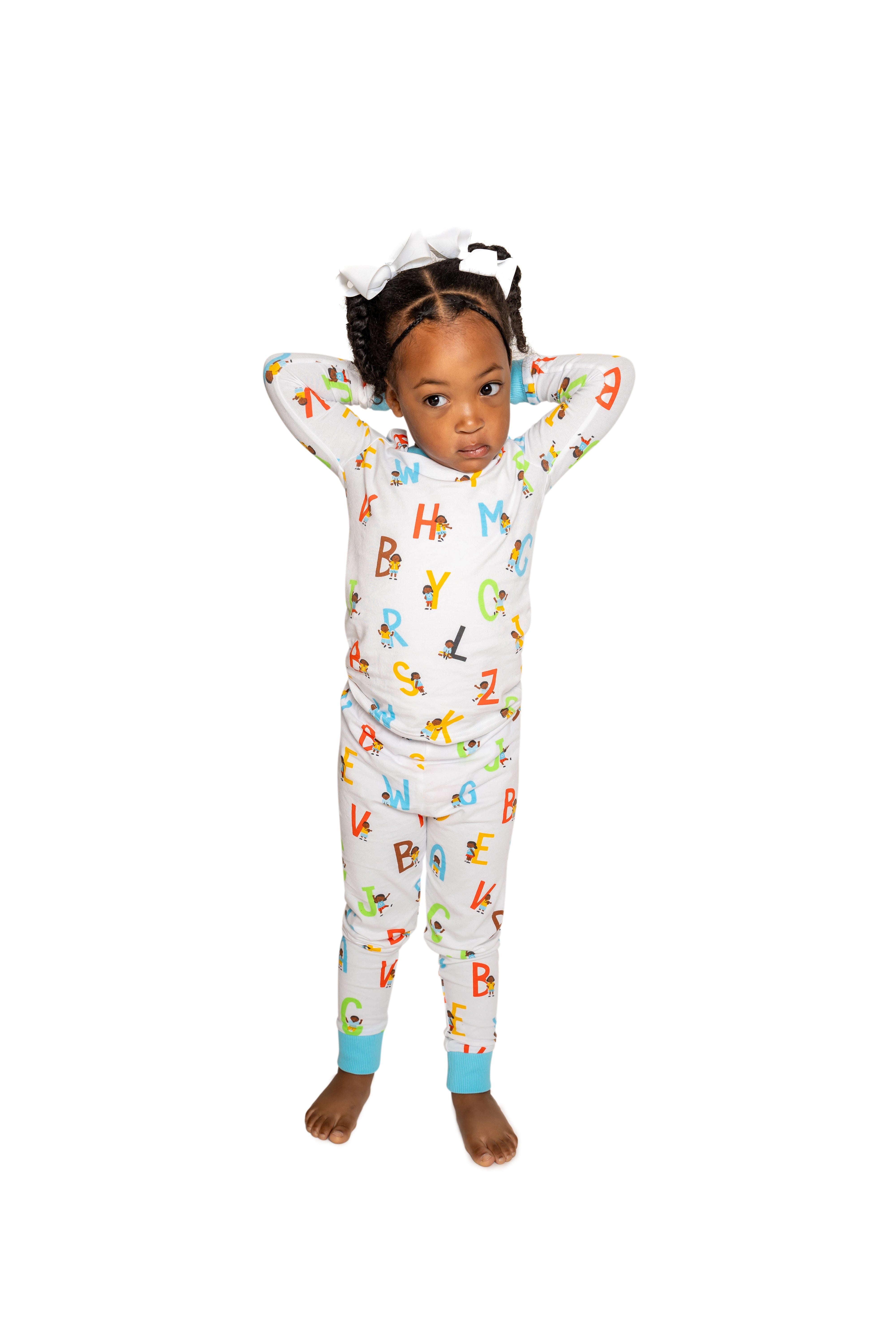 Unisex Alphabet Snug Fit Pajama Set For Toddler Size Toddler 4t - 12