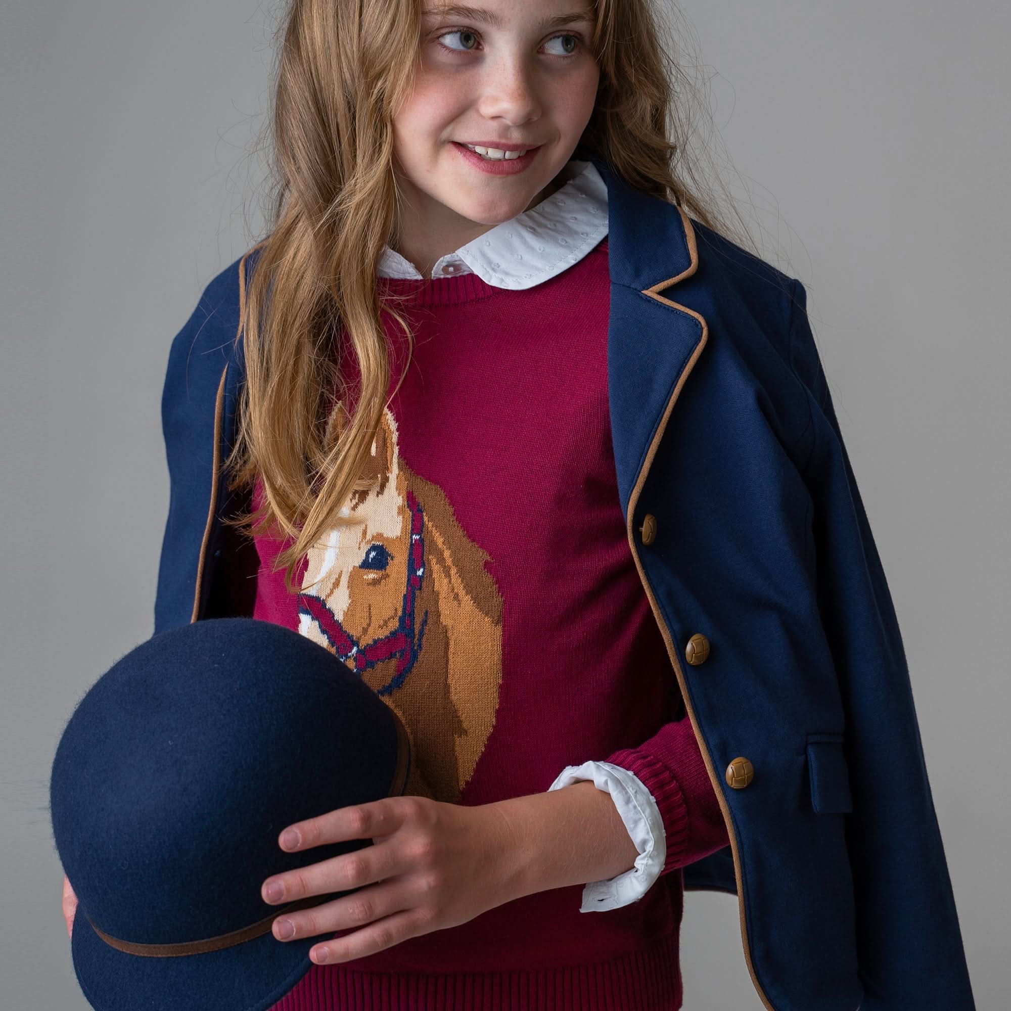 Horse Intarsia Pullover Sweater - Baby