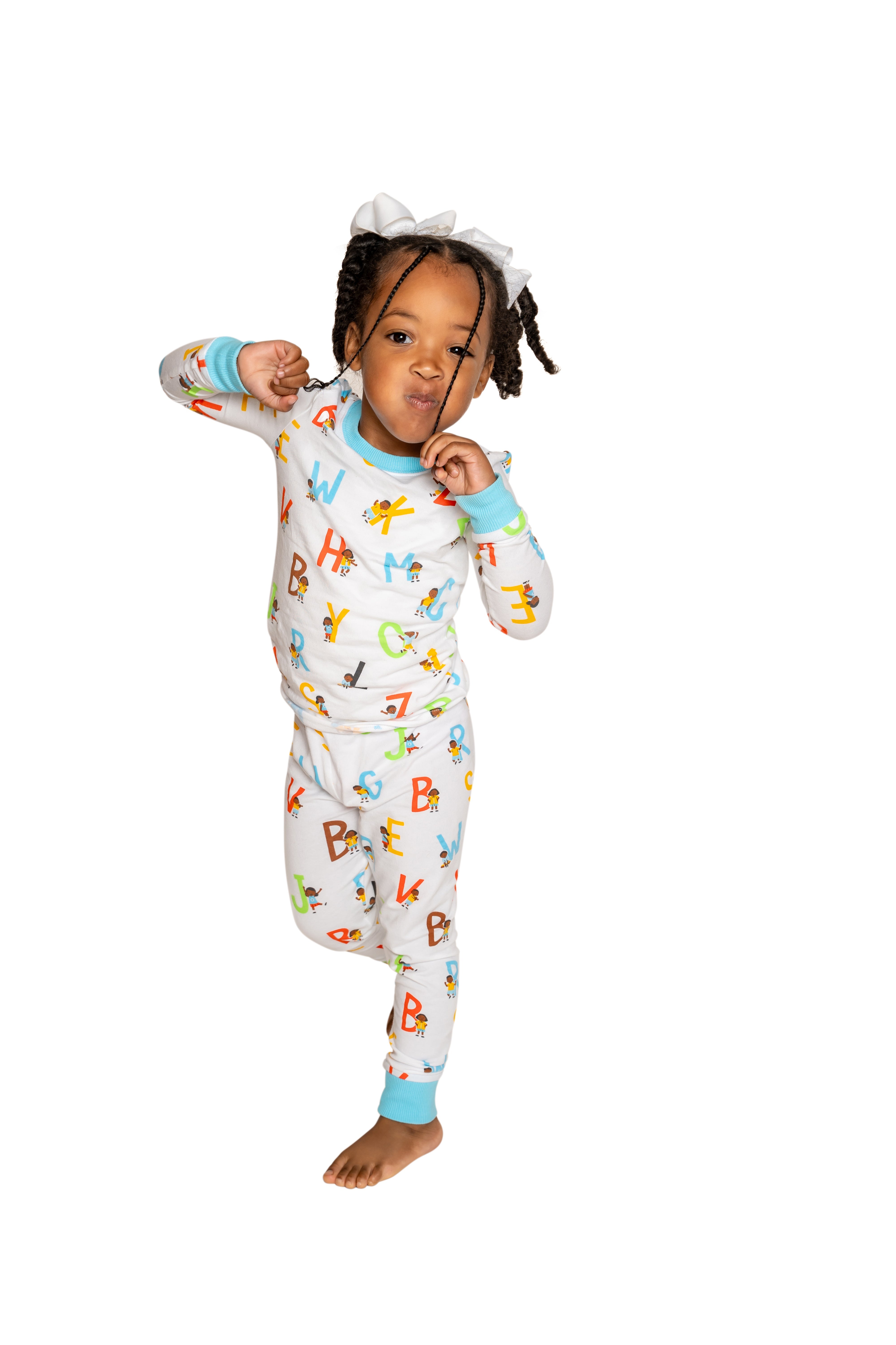 Unisex Alphabet Snug Fit Pajama Set For Toddler Size Toddler 4t - 12
