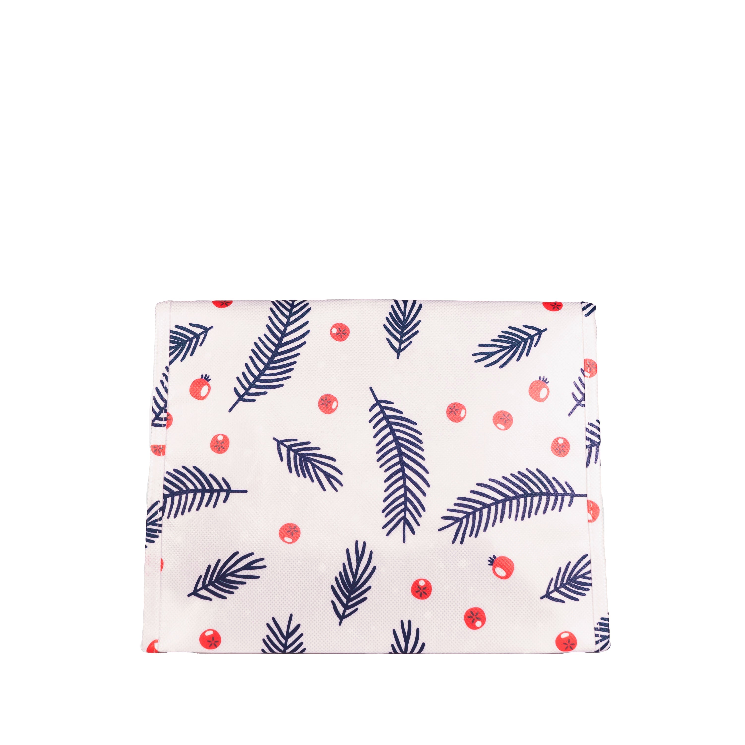 Everenvelope: Small Blue And Red Print Reusable Gift Bag With Magnetic Closure