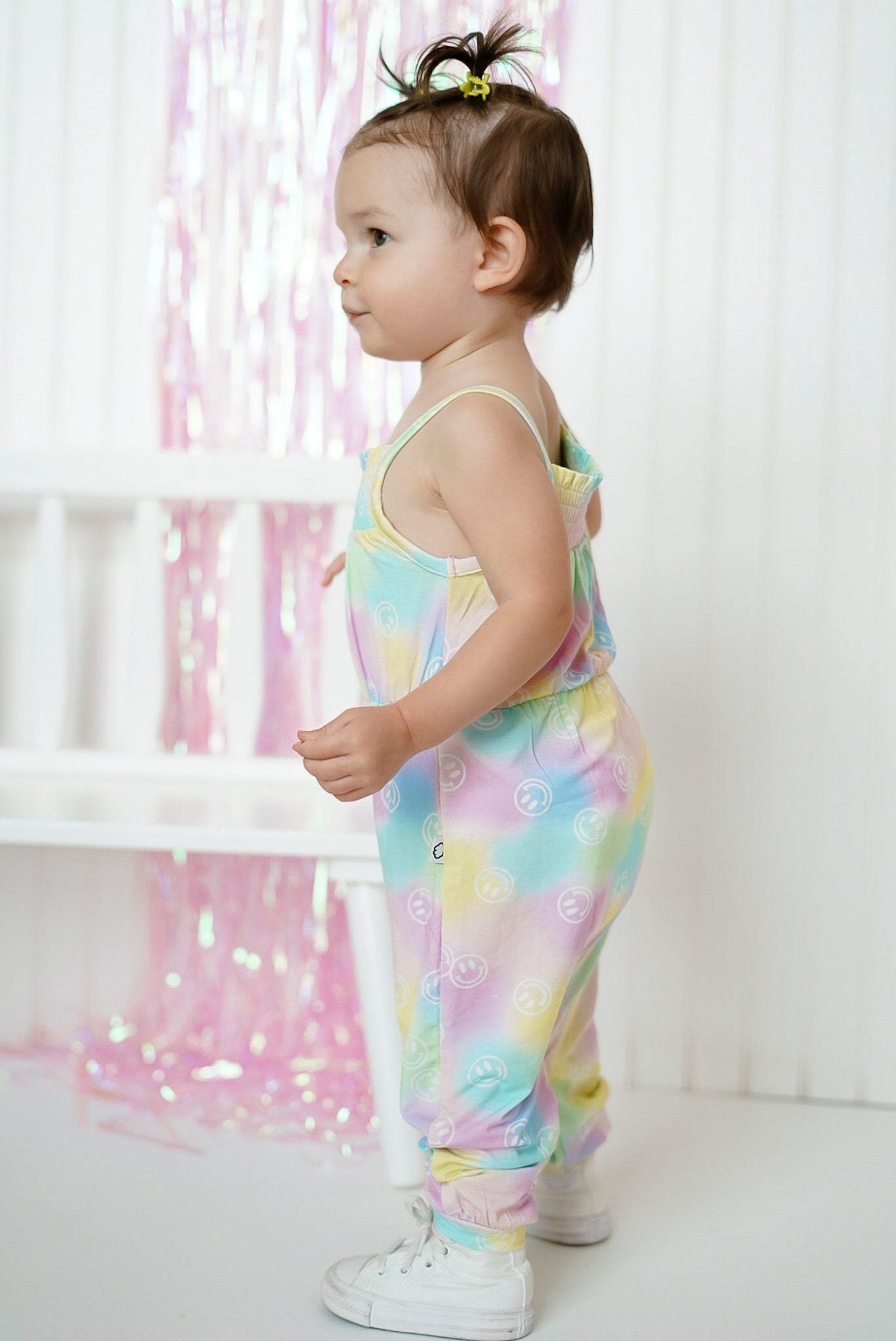 Dreamy Smiley Dream Smocked Jumpsuit