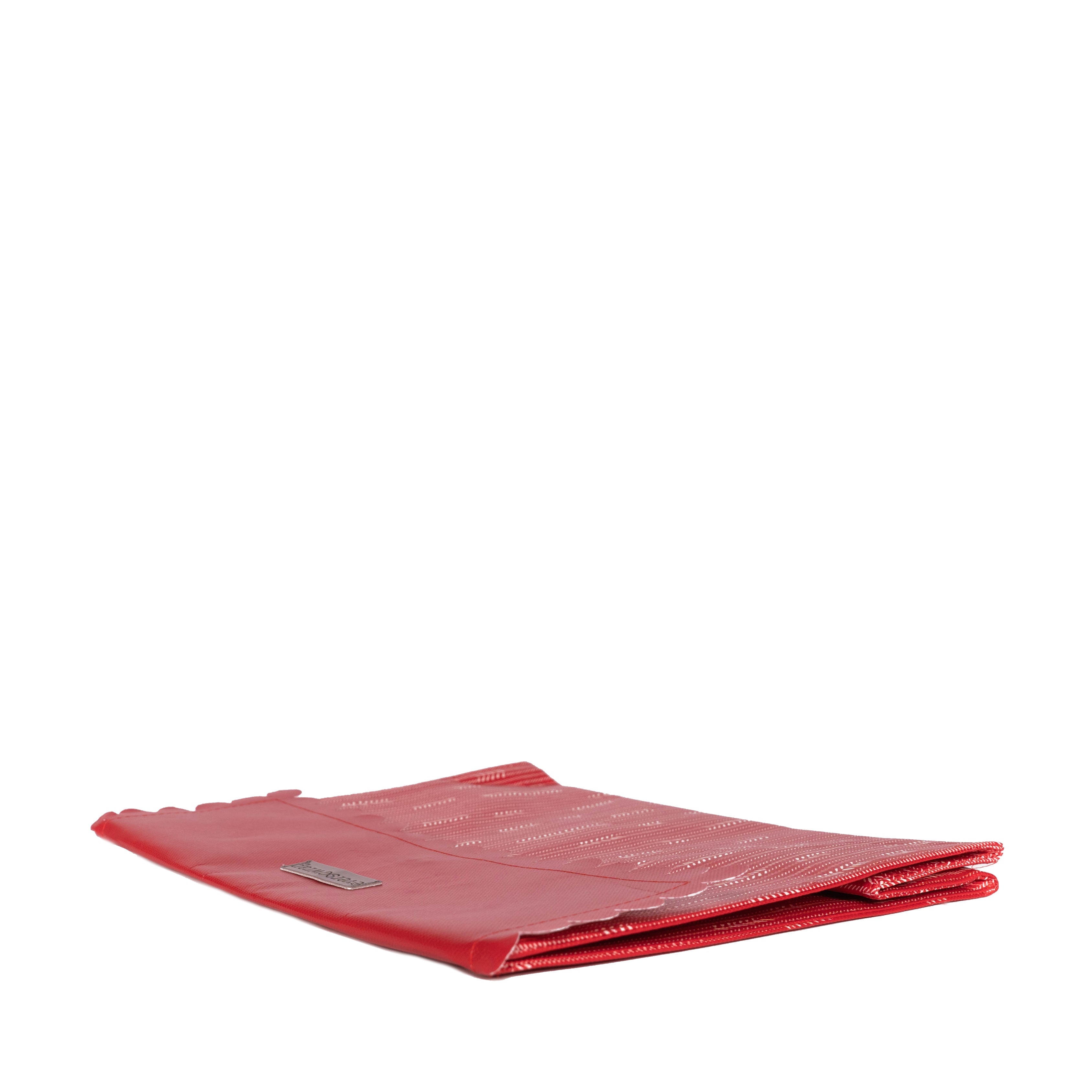 Everenvelope: Medium Red And White Reusable Gift Bag With Magnetic Closure