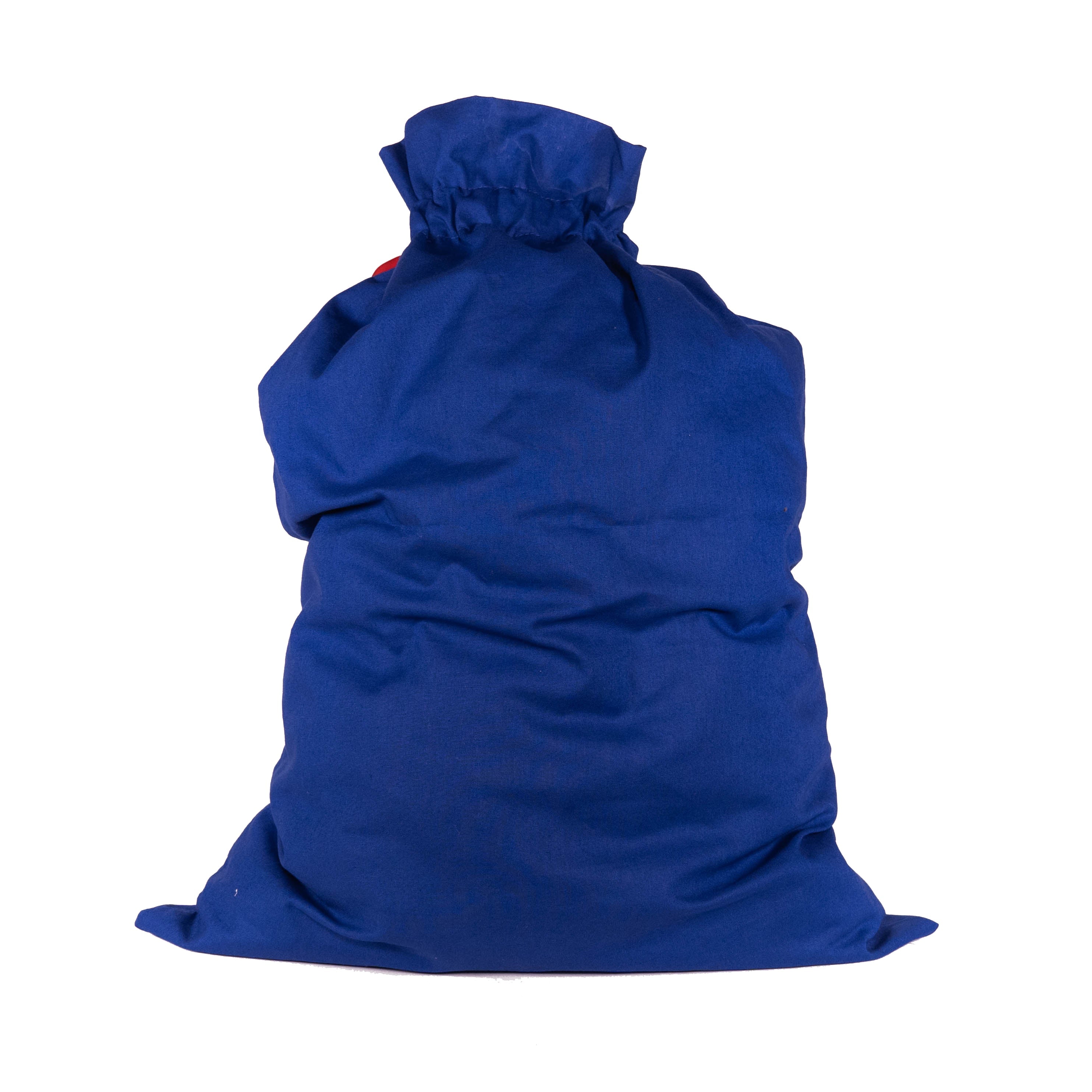 Evertie: Large Blue Tie Bag With Satin Ribbon Closure