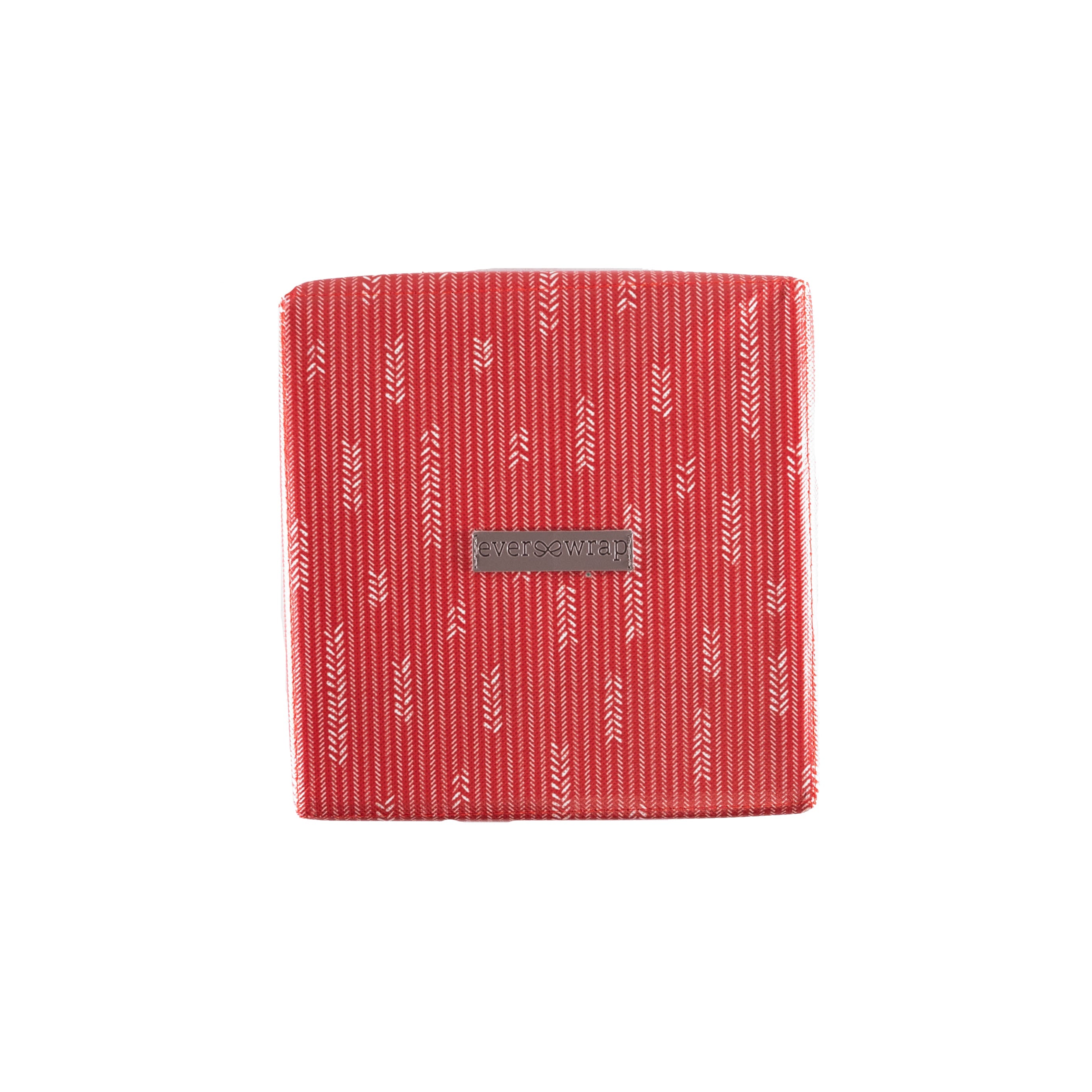 Everbox: Small Red + White Collapsible Gift Box With Red Satin Ribbon