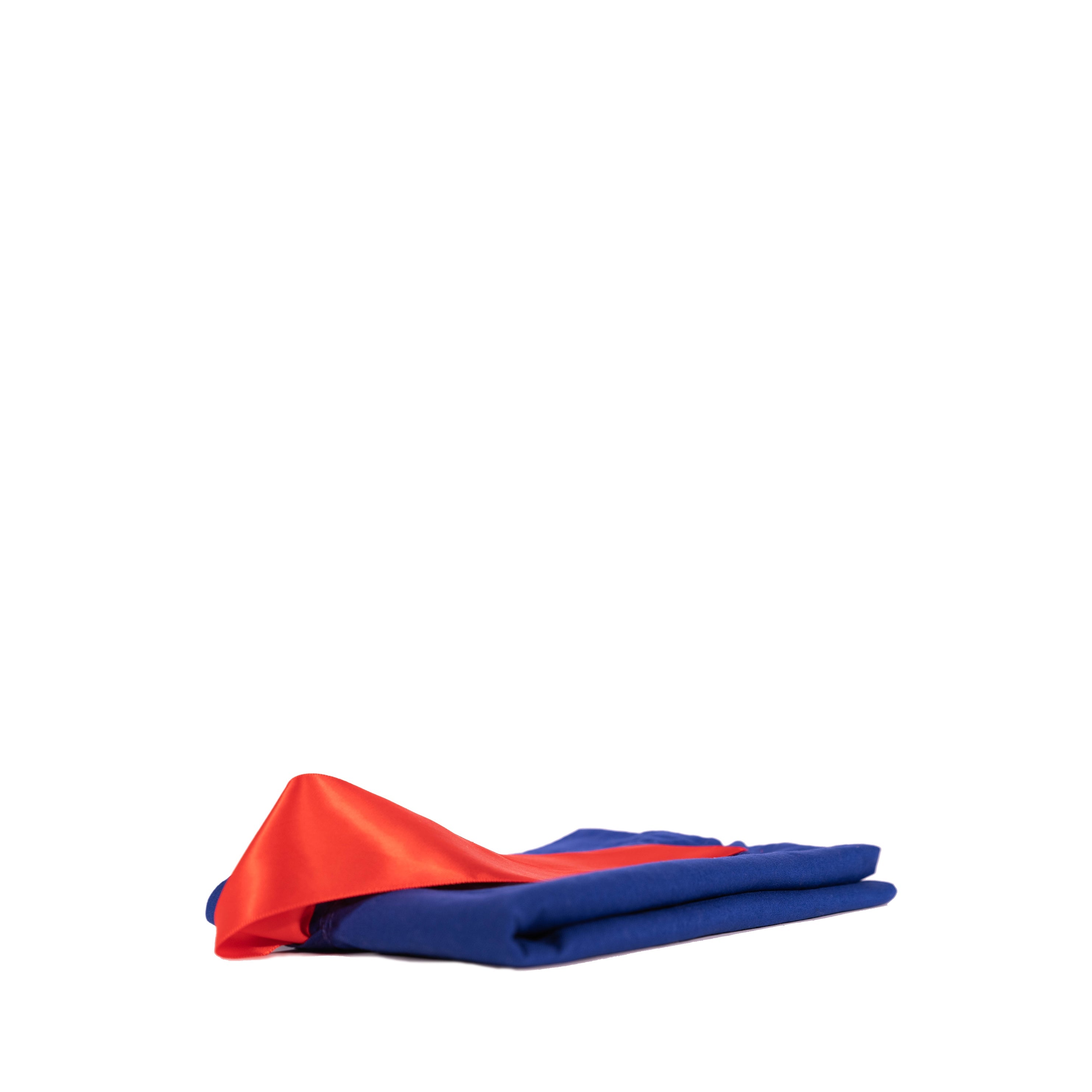 Evertie: Large Blue Tie Bag With Satin Ribbon Closure