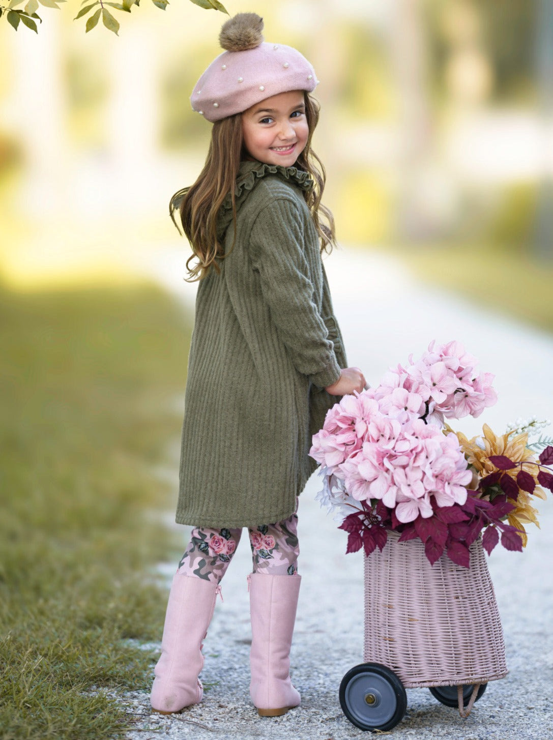 Cozy Woodland Hooded Tunic And Camouflage Legging Set