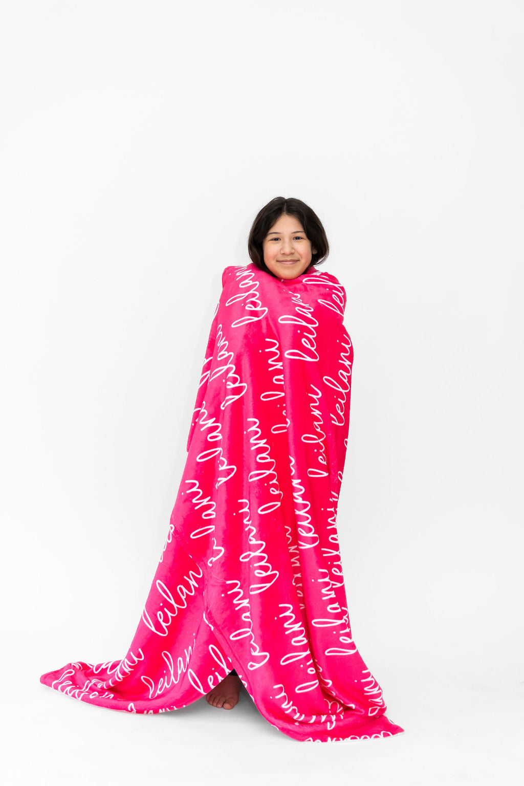 Pink Tones Personalized Minky Blanket