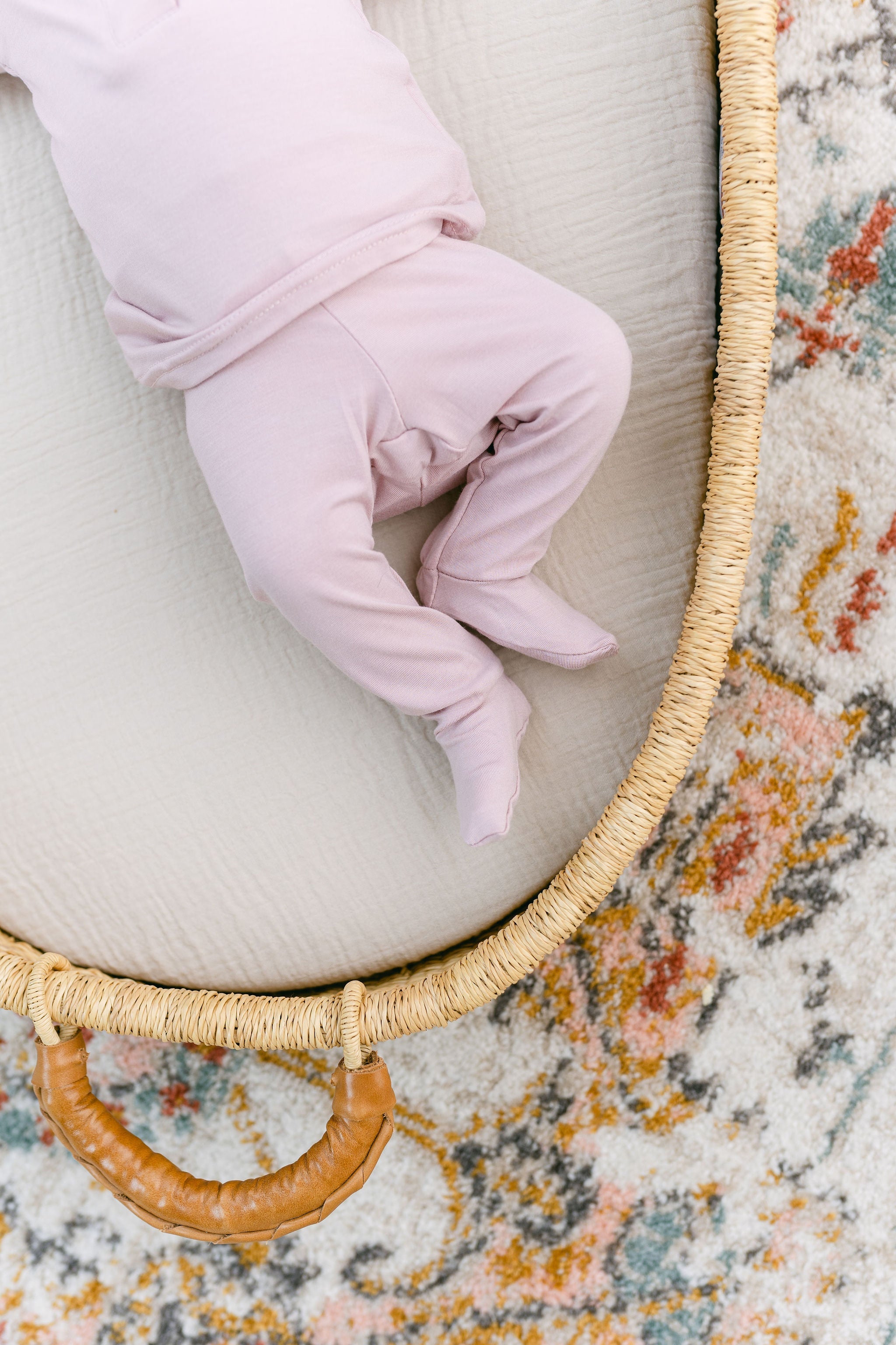 Top And Bottom Outfit, Hat And Headband Set (newborn - 12 Months) - Dusty Rose