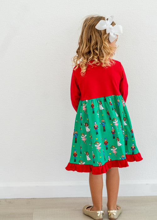 Girls Holiday Long Sleeve Dress