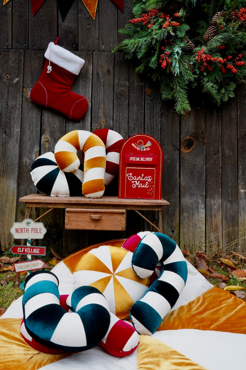 Green Lollipop Patchwork Pillow