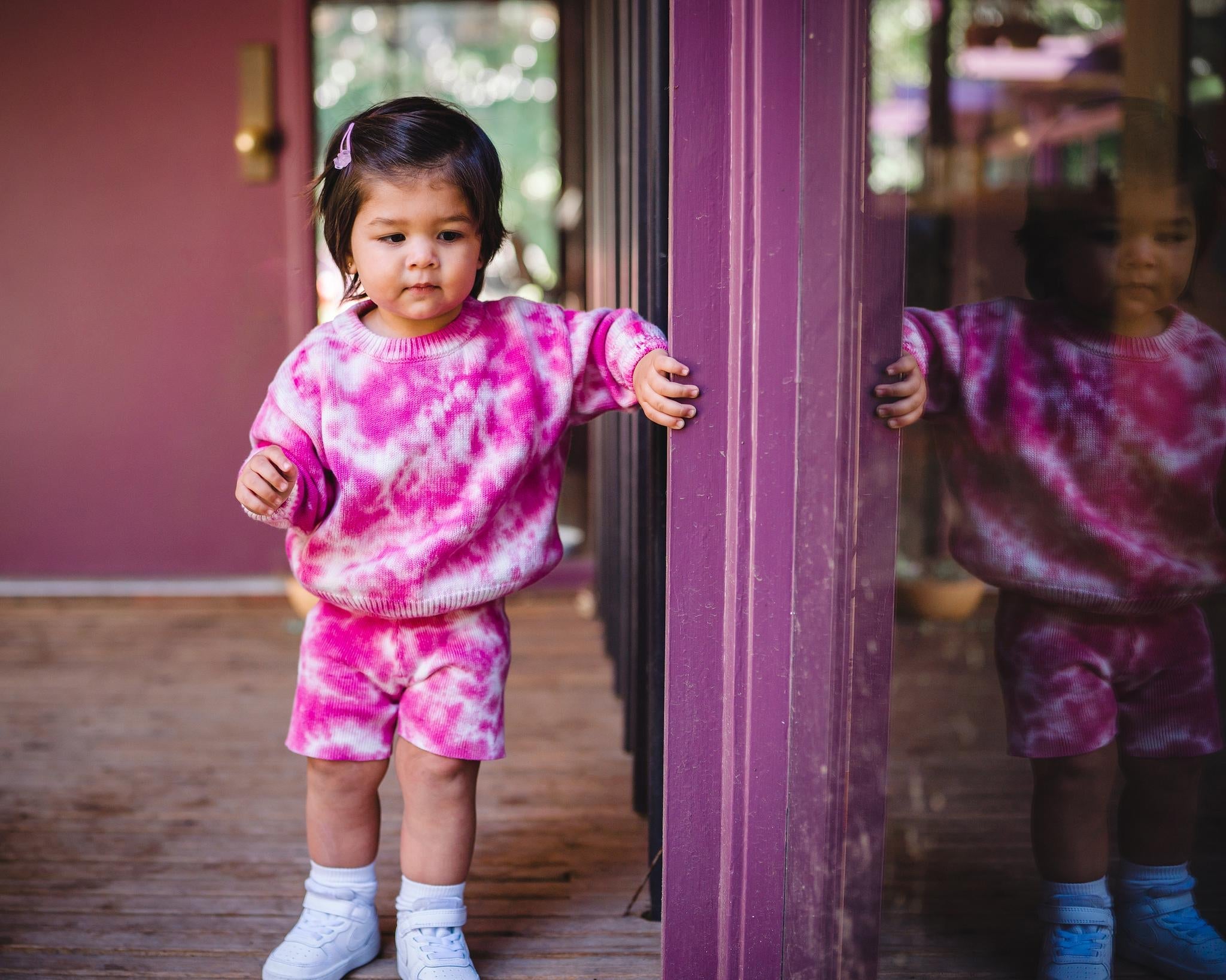 Sunset Pink Tie Dye Bike Short