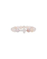 Pink Large Stone Cross Bracelet