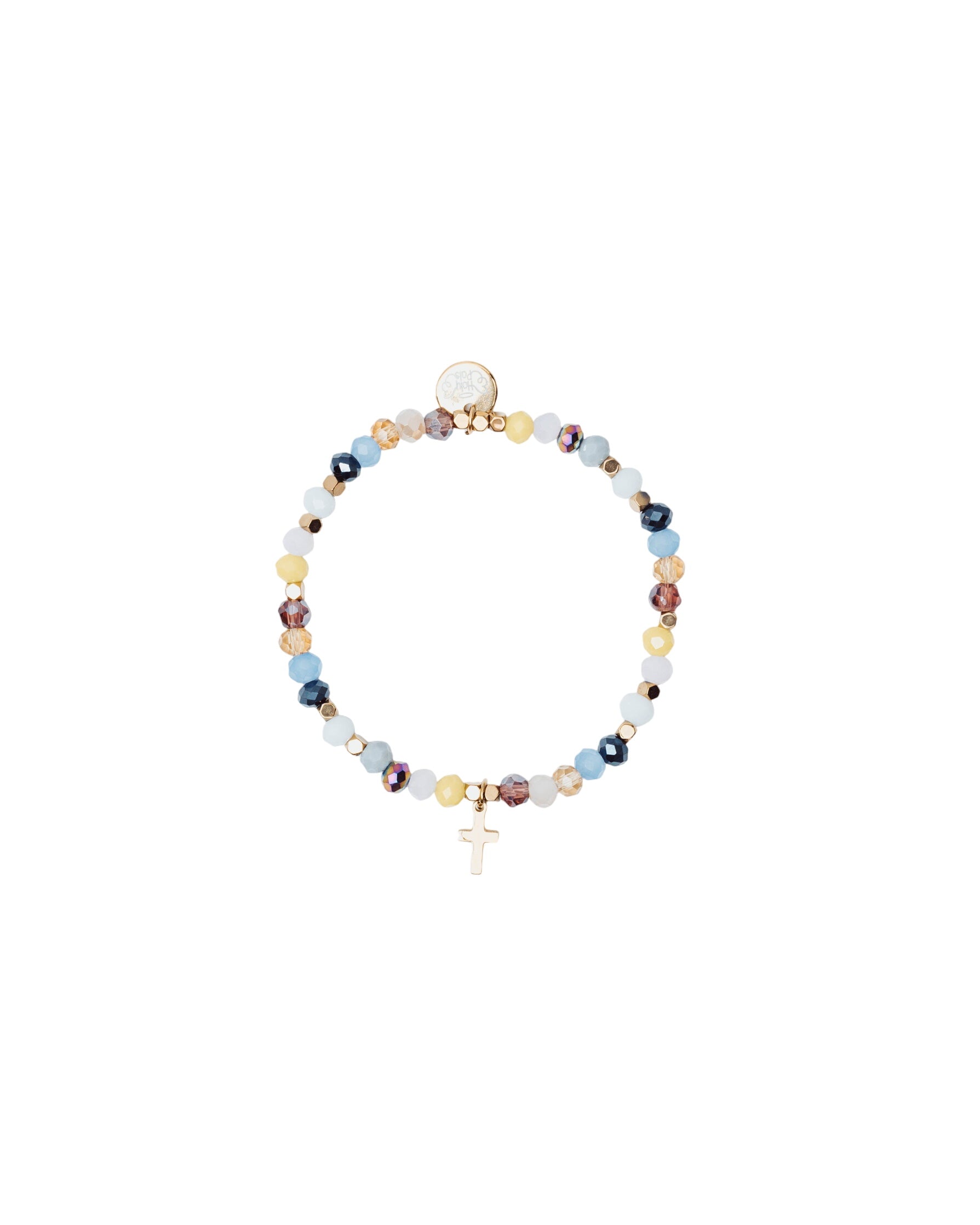 Gold Cross Charm Sunlit Bracelet